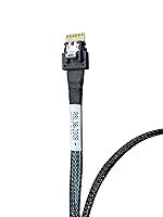 Vista 2 de Diliving SlimSAS Adaptador 4X a U.2 NVMe SFF-8654 38P a SFF-8639 68P Cable con alimentación, 29.5 in