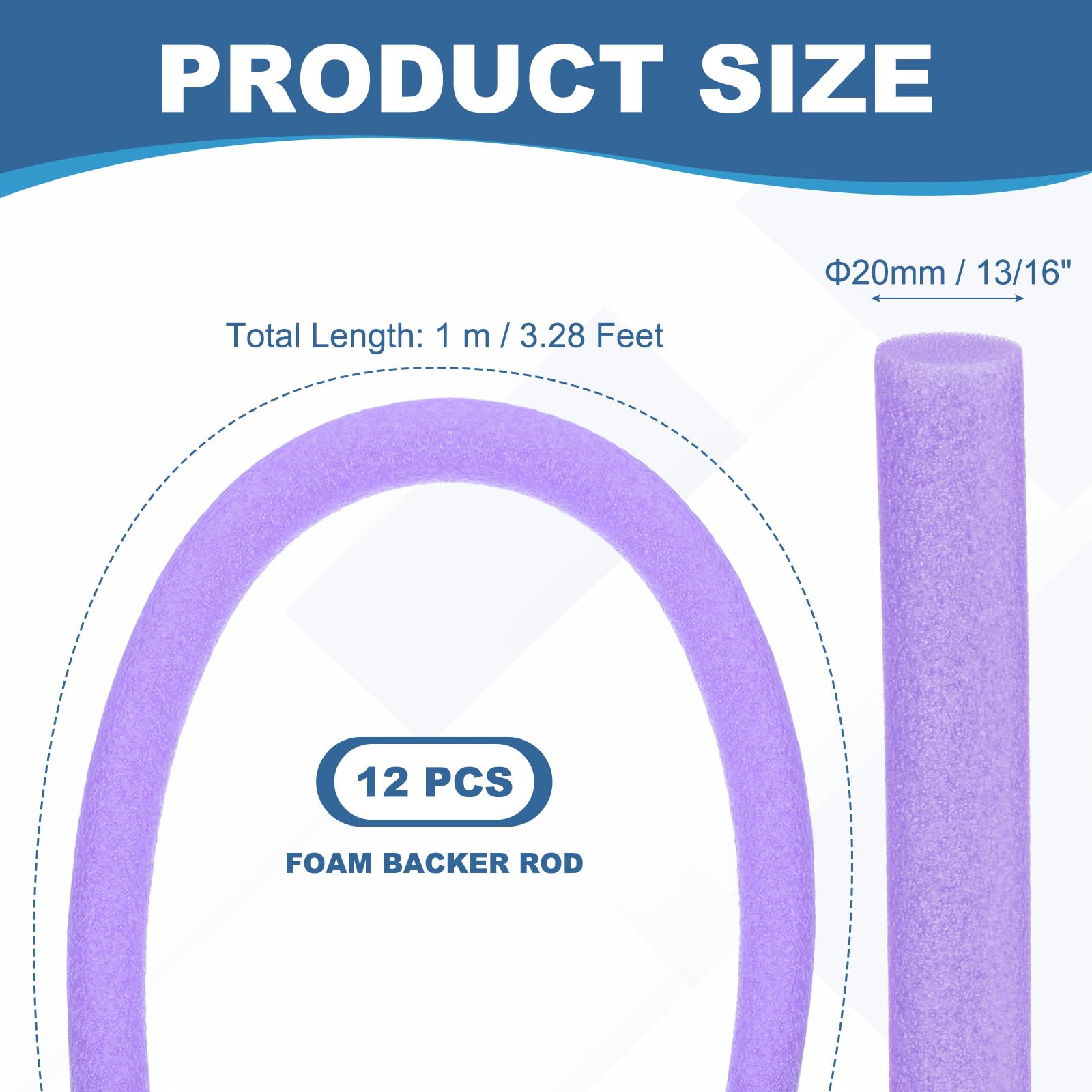 PATIKIL Backer Rod 13/16 In x 3.3 Ft - Image 2