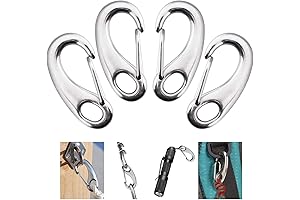 4 Pack Stainless Steel Carabiner for Attachment