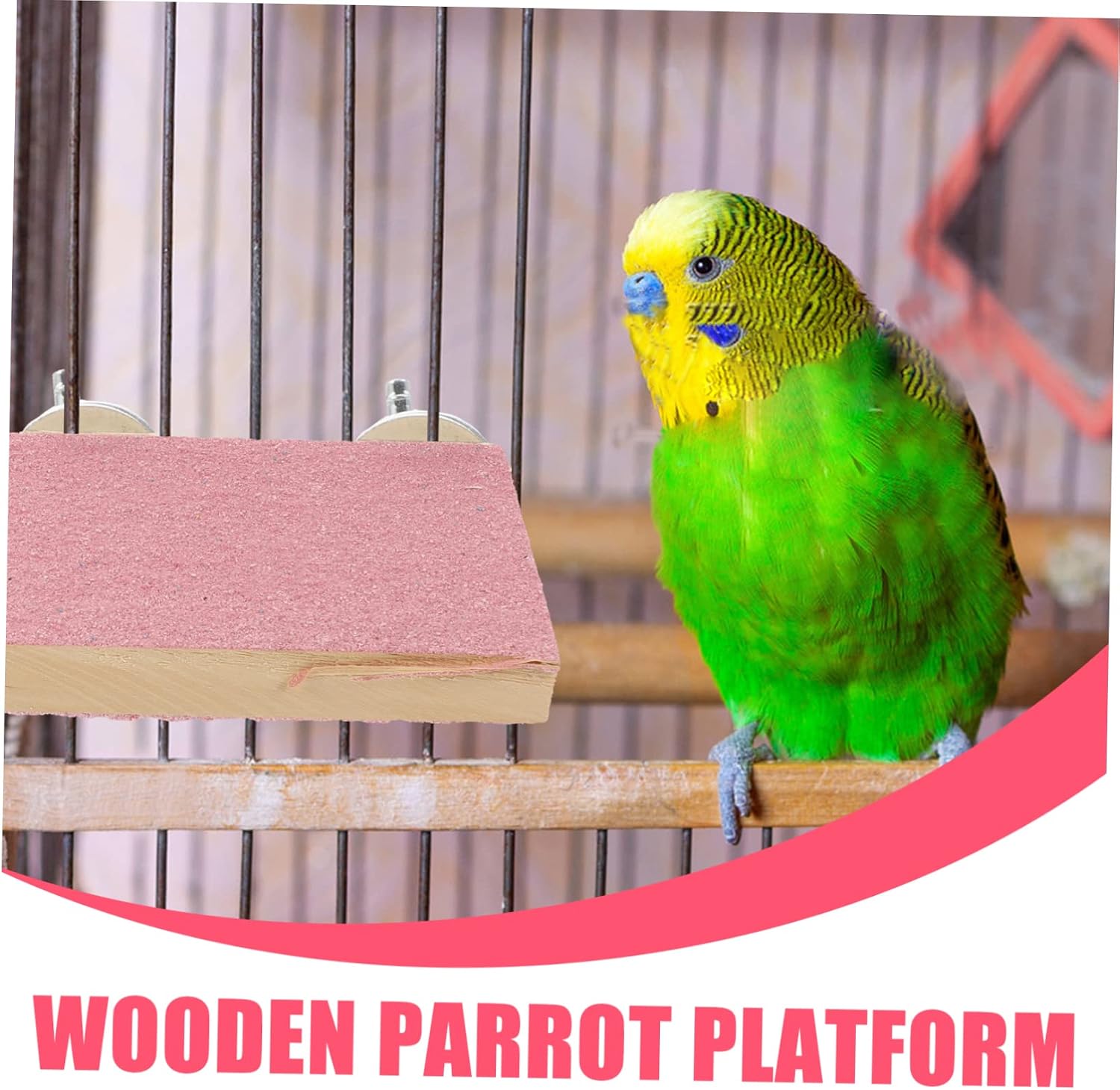 Abaodam 2Pcs Parrot Platforms Bird Cage Stand for Parakeets Enhances Balance Reduces Loneliness Bird Accessory Random Colors