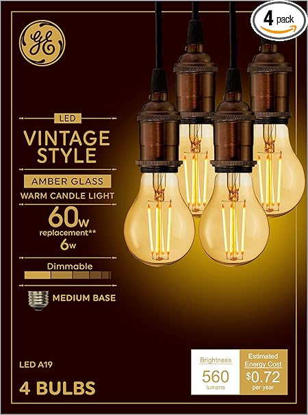Ge led vintage style warm candle light Clearance