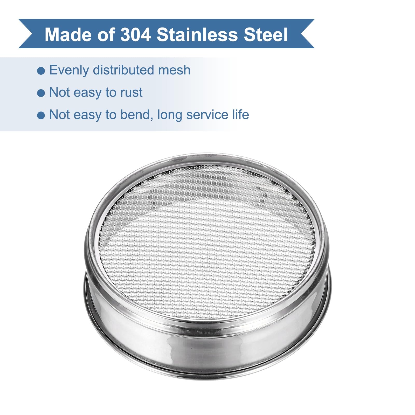 PATIKIL 22 Mesh (0,85mm) Laborsieb 15cm Durchmesser Siebgewebe 304 Edelstahl Drahtgewebe Feinsieb Für Industrie Labor Haushalt Bodensieb Trockensieb Hash