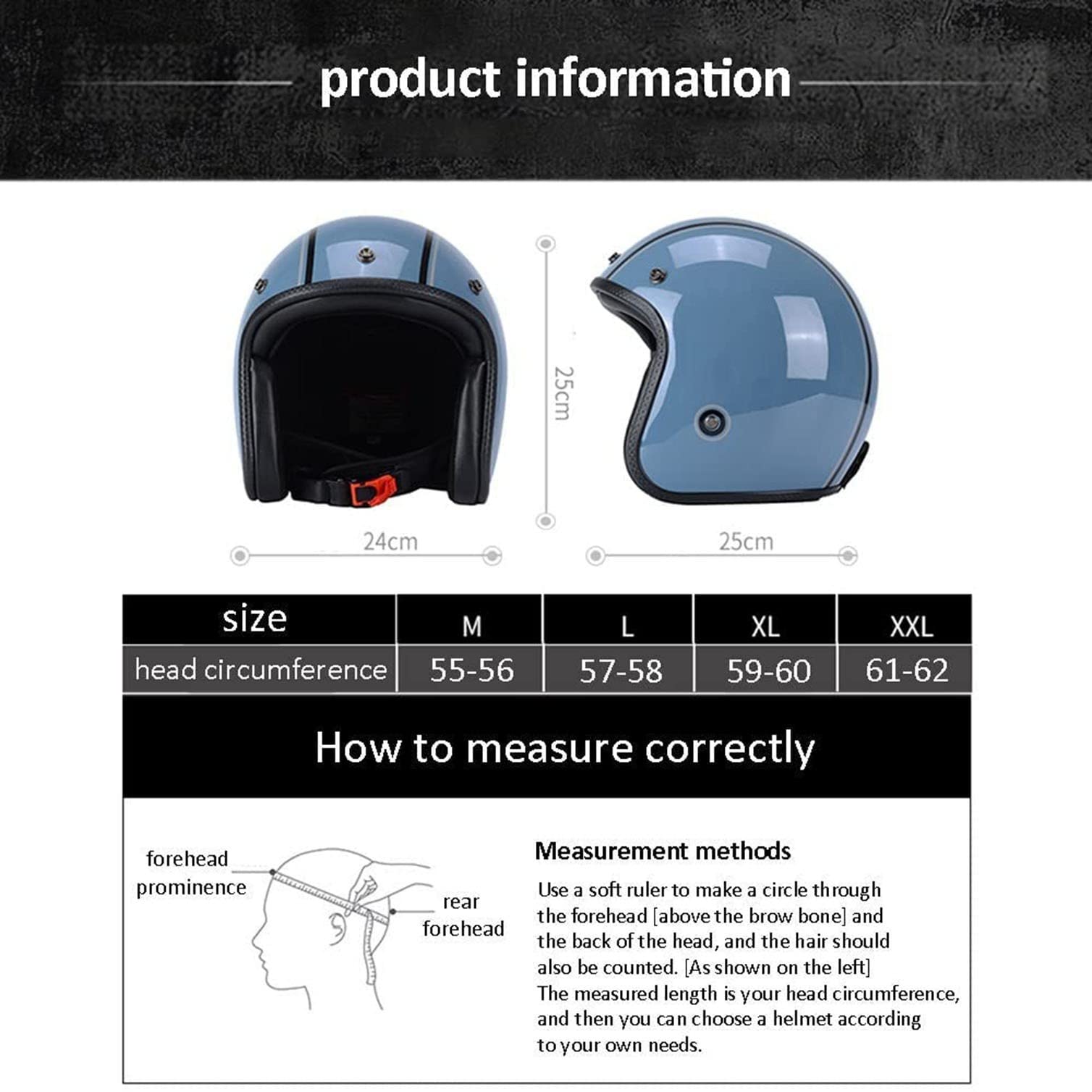 Semi-Ouvert Jet Casque ECE Homologué Casque Moto Demi-Jet et Scooter Compact Anti Scratch Visiere Hommes et Femme Adulte Confortable et Perméable a L'air Doublure Intérieure