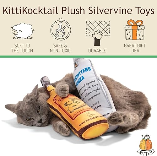 Miniatura 33 de KittiKrack Rock Organic Silvervine - Sustituto de hierba gatera para gatos y gatitos Gránulos de vid plateada cosechados salvajes totalmente