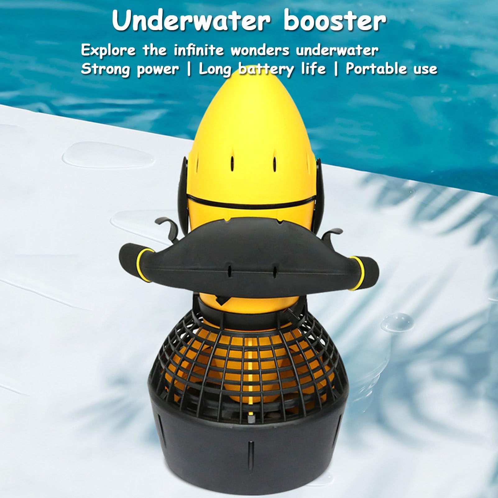 Scooter Submarino de 500W, Vehículo Eléctrico de Propulsión para Buceo con 2 Velocidades y Batería de 24V 10Ah - Hélice Acuática para Profundidades de 20M para Snorkel, Natación y Aventuras Marinas