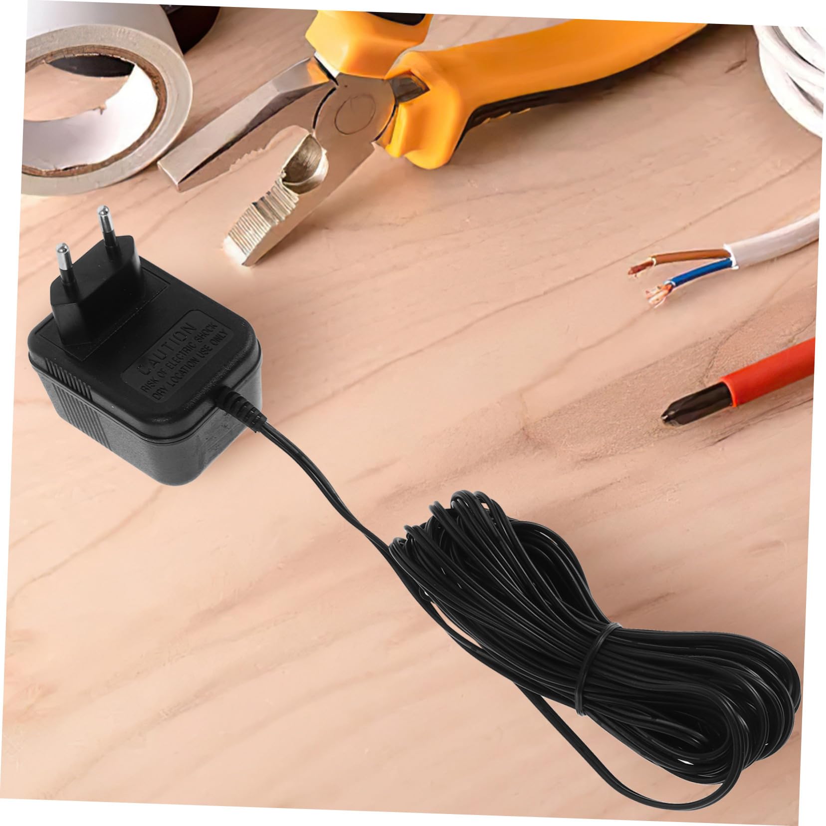 LIFKOME Adaptador de Corriente de Plástico Negro para Timbre Vídeo 24v500mah Suministro Estable Diseño Elegante y Compatible Sistemas de Timbre para Uso Doméstico