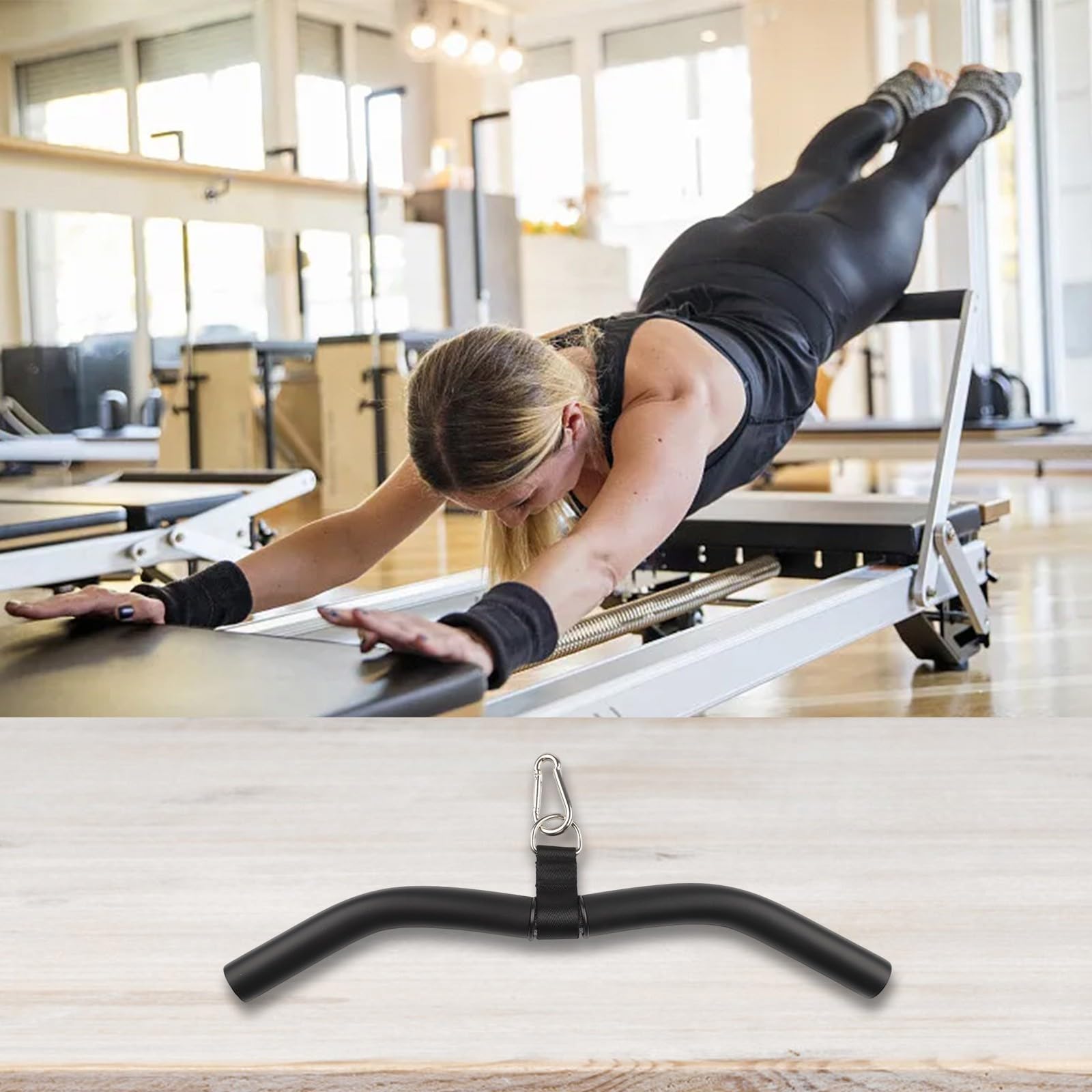 Barra multifunzione per bicipiti, trazioni, tricipiti, tensione posteriore, accessori fitness, cavo allenamento forza, attacco trazioni, carico 136 kg
