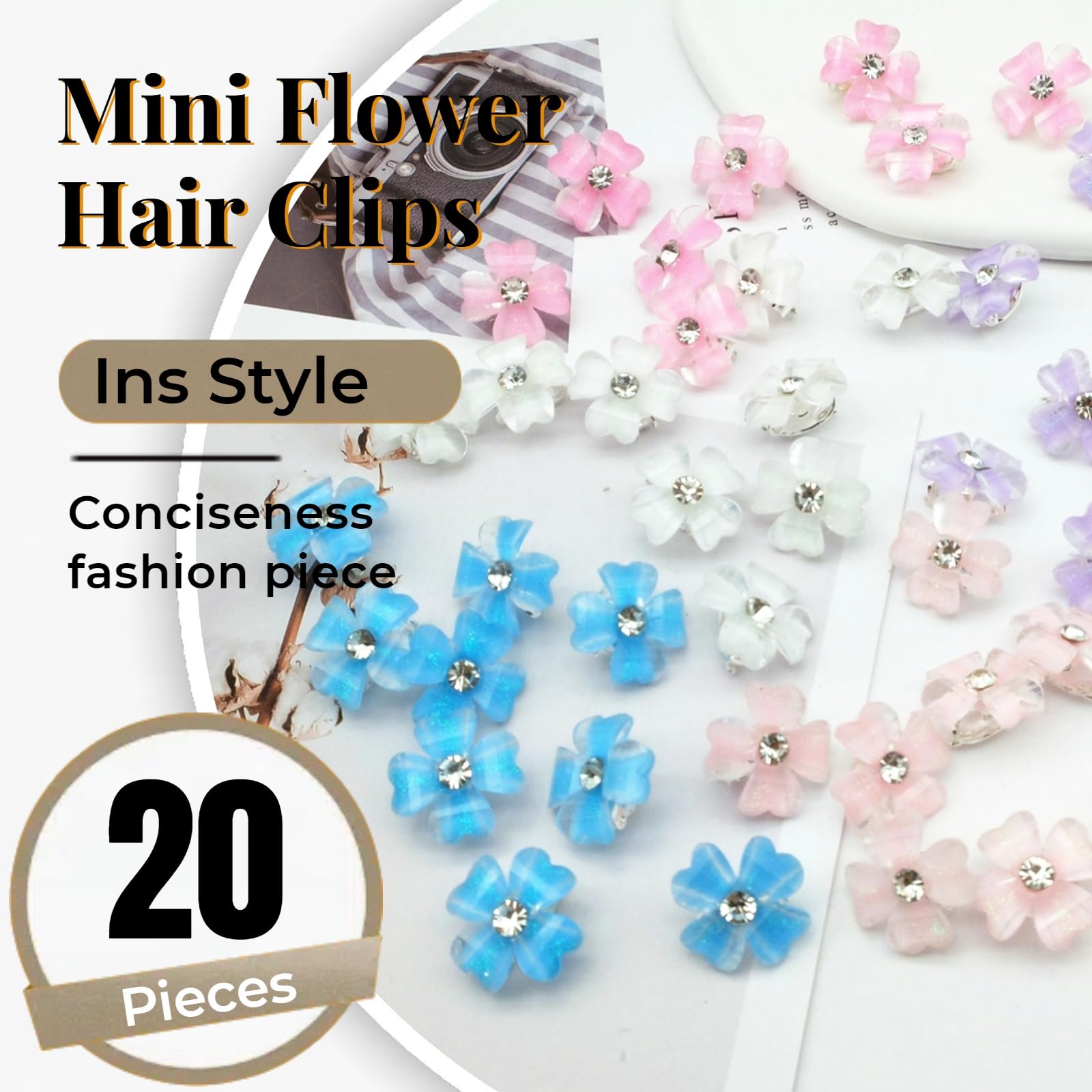 Amazon.com : 20 Pcs Mini Clover Flower Hair Clips with Cute