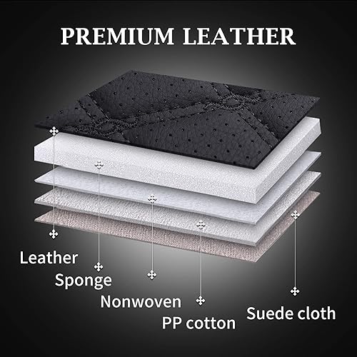 Miniatura 5 de Coverado Fundas de asiento de automóvil para Toyota Tundra solamente, 2 protectores de asiento de automóvil de cuero para camioneta, ajuste