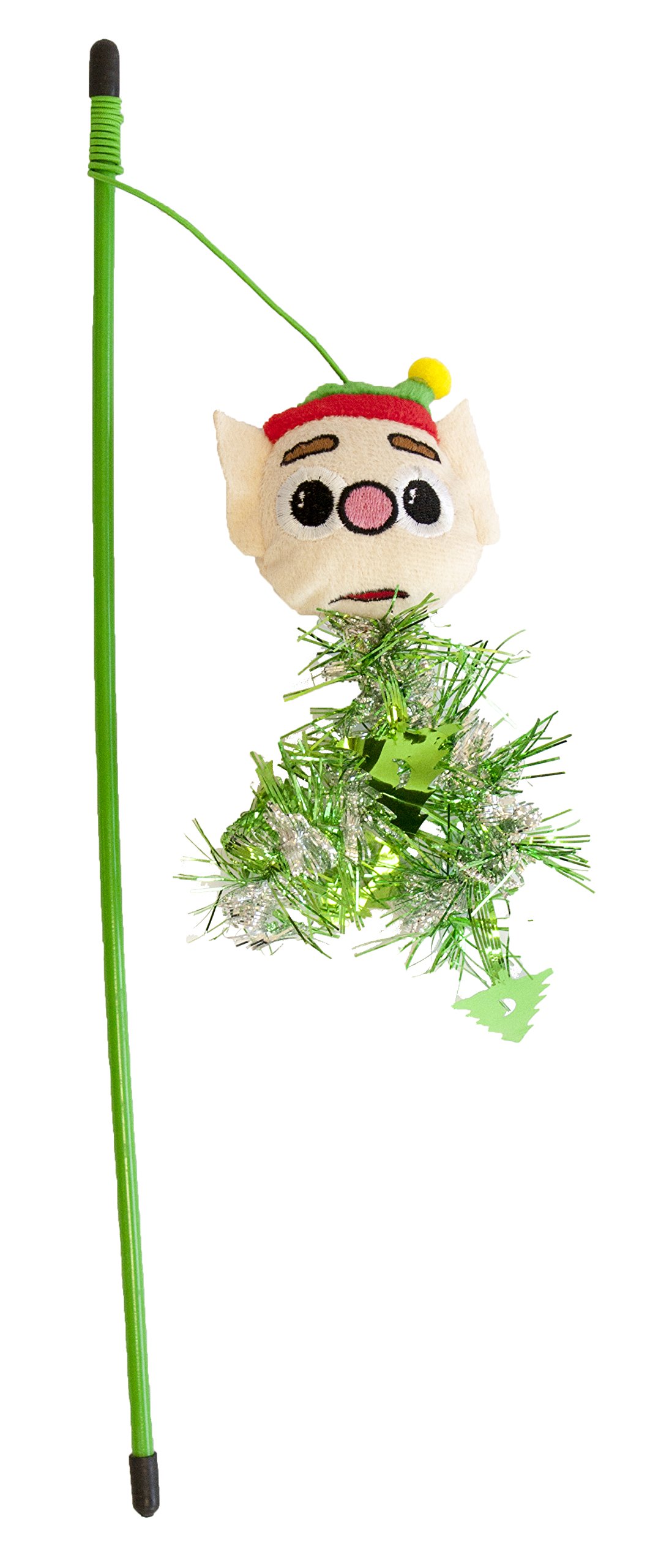 Pet Brands Christmas Elf Cat Teaser Toy