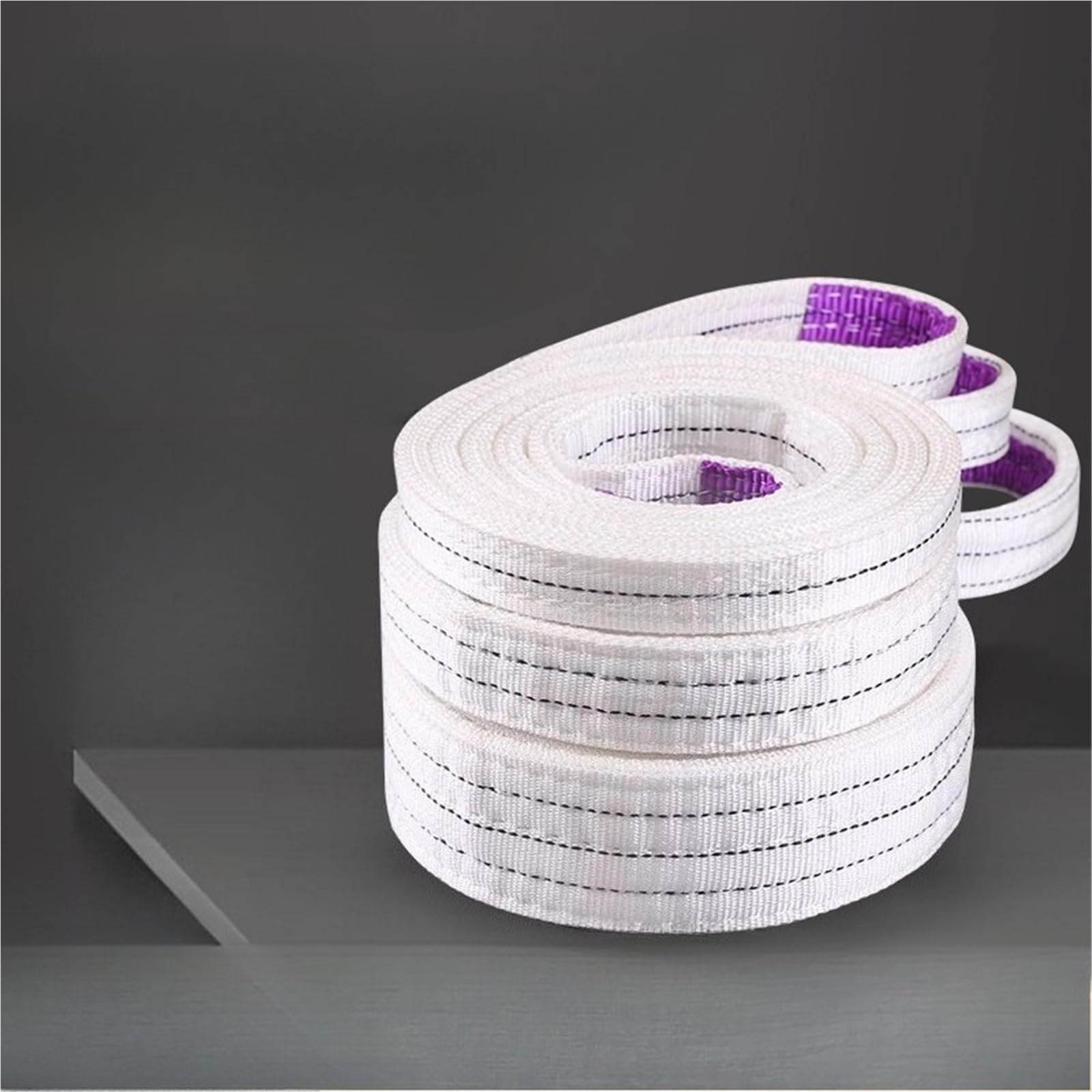 Bandschlingen 1 Stück weißer flacher Hebegurt 1Tx1M 1Tx3,0M 1Tx10M Anhängerschlinge | 1t length 8m