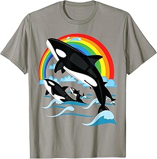 Orca Whale Jumping. Orcas Whale Watching for Men Women Kids T-Shirt