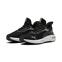 PUMA Unisex’s Softride Enzo 5 Hype Road Running Shoe, Puma Black Puma Gold, 42 EU