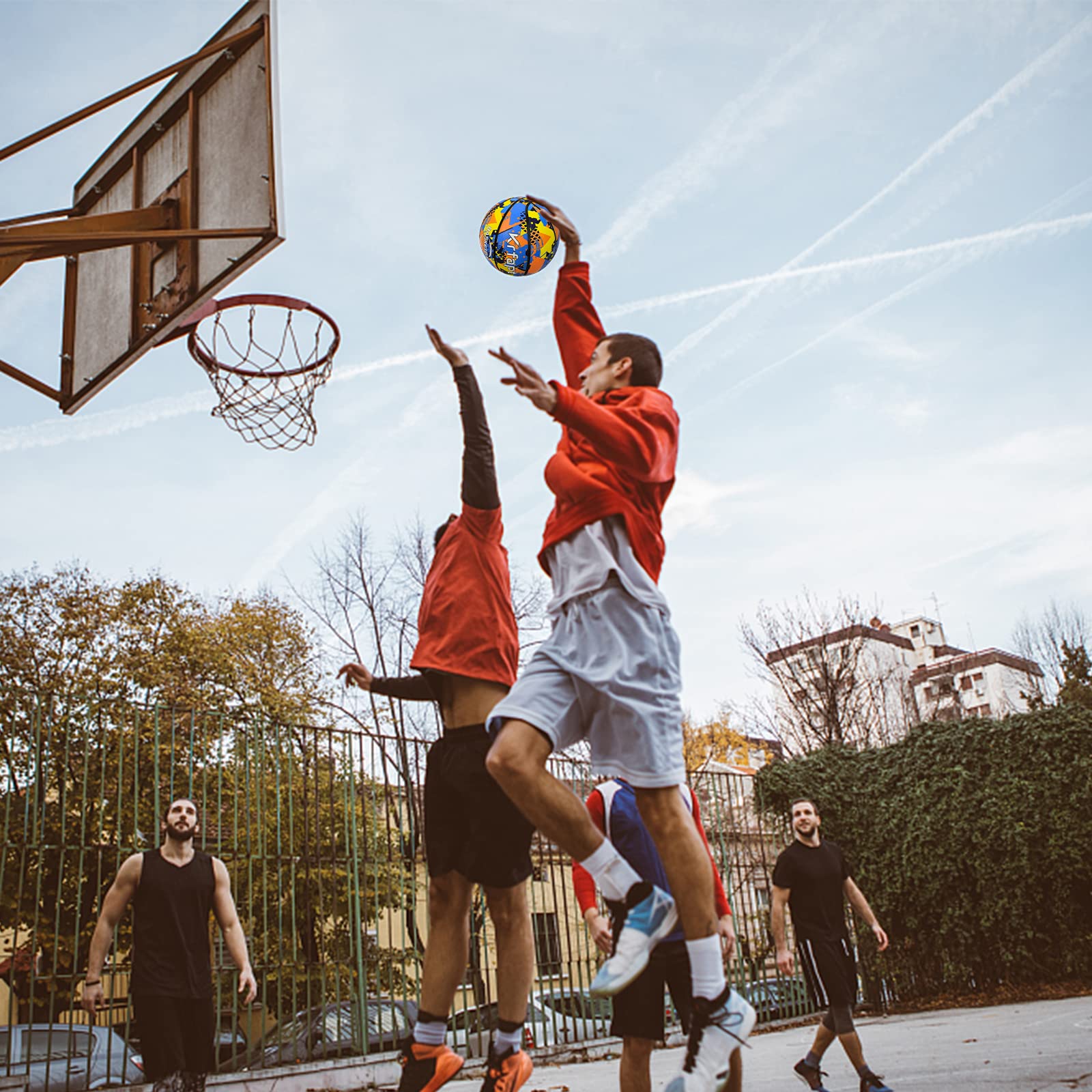 Mini ballon de basket pour enfant - Taille 5 - Idéal pour les jeunes mains des enfants - Pour l'entraînement - Ballon de basket souple avec surface adhérente