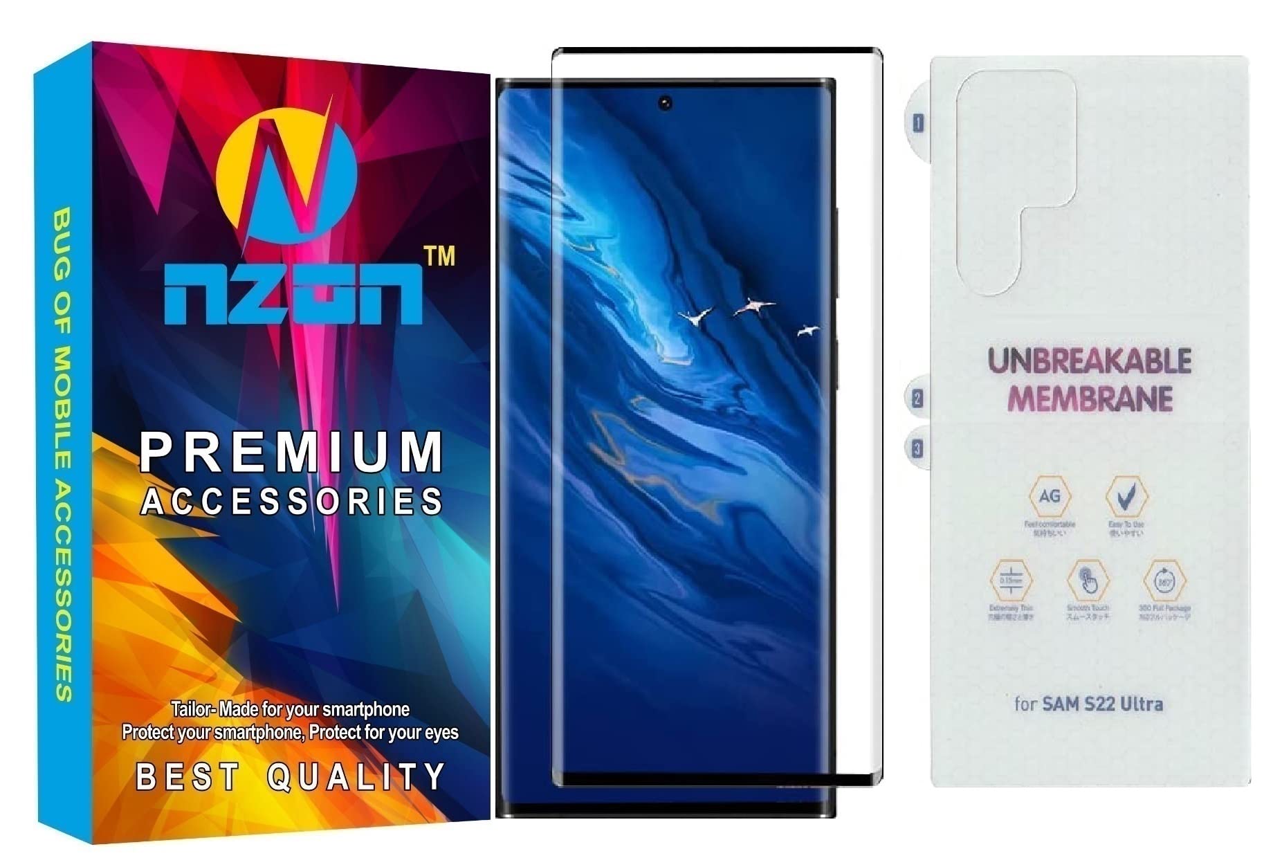 nzon Compatible for Samsung Galaxy S23 Ultra Tempered Glass Front and Back Screen Protector Both Transparent with Case Friendly Full Curve 3D 9H Temper Glass for Galaxy S23ultra (B0BST2QHK9) Amazon Price History, Amazon Price Tracker