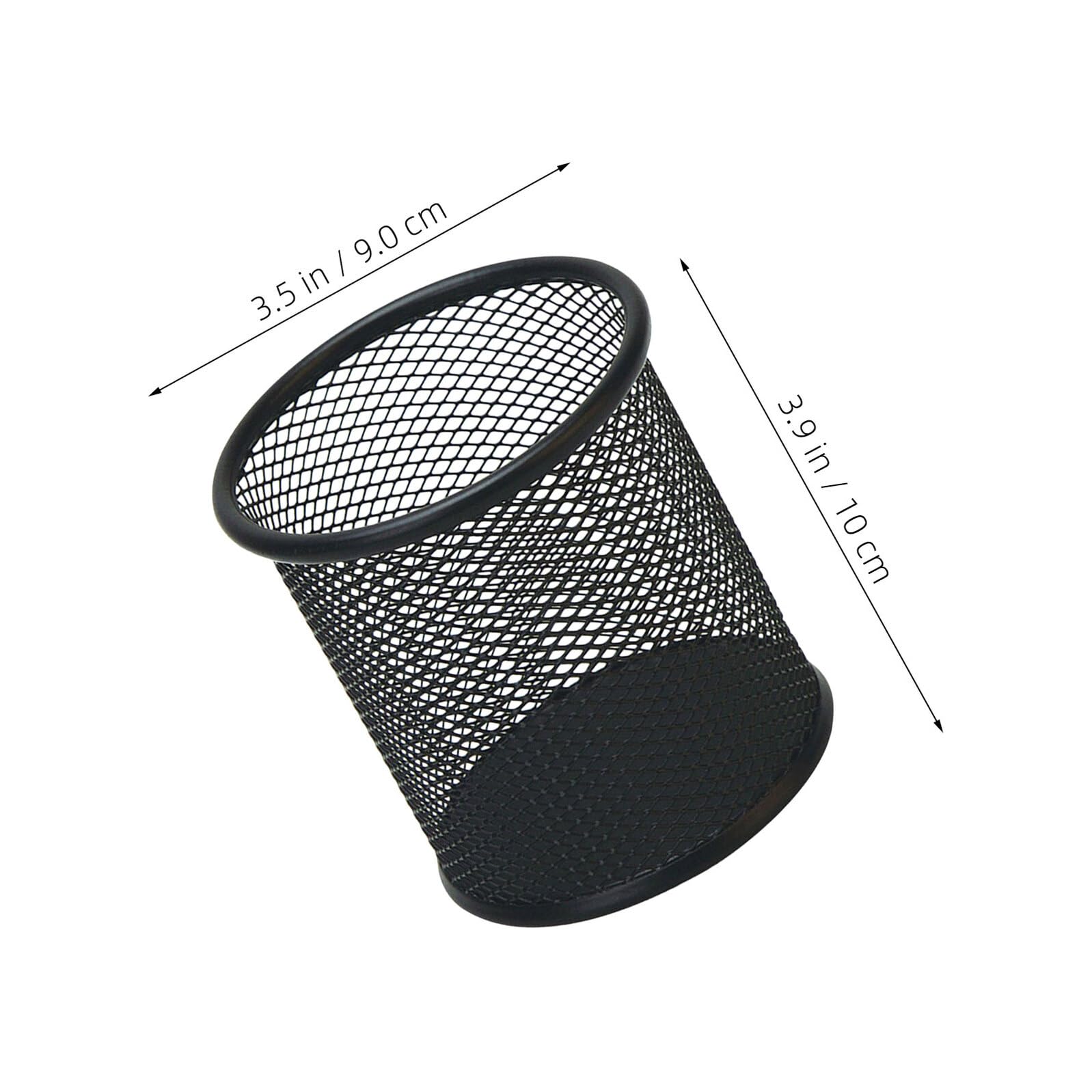 Portapenne Rotondo in Rete di Metallo Nera Set da 6 Pezzi Organizer per Scrivania e Cosmetici Contenitore Compatto Multiuso per Ufficio e Casa