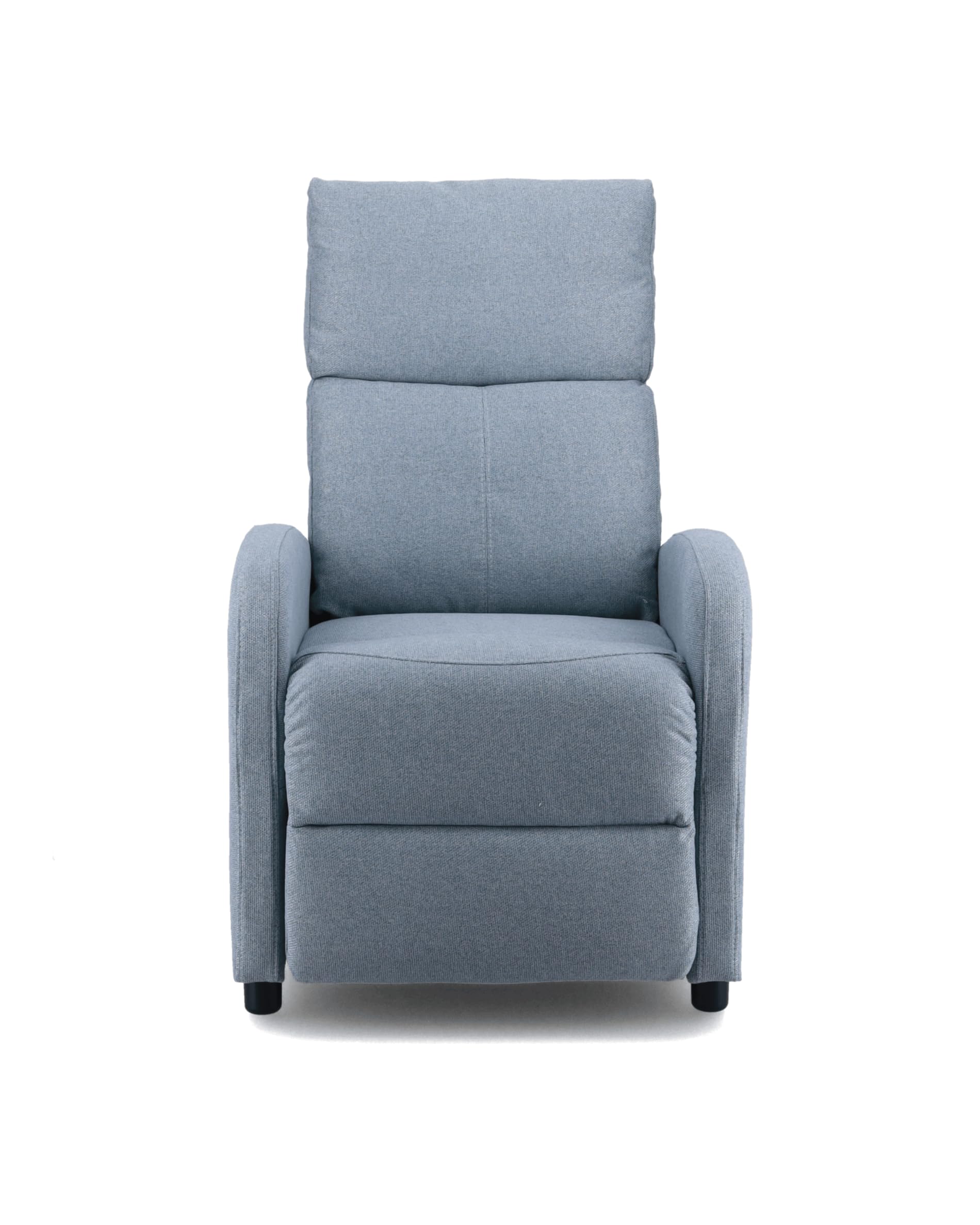 Sillón Relax Nexus Sofá Individual – Butaca Reclinable Manual por Empuje – Tapizado Chenilla Antimanchas – Compacto y Ergonómico – 67x88x100 cm – Color Gris