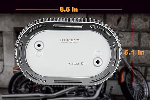 Miniatura 7 de Filtro de Aire de Motocicleta de Alto Flujo de Repuesto 29400267 Compatible con Touring '17-posterior y Softail M8 '18-posterior Motor Equipado con