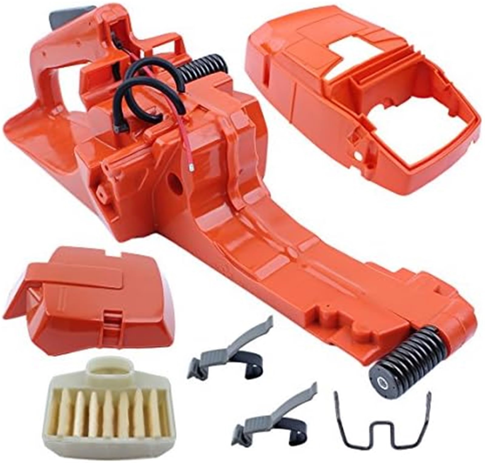 Zbiornik paliwa, filtr powietrza, górny uchwyt pokrywy cylindra, do Husqvarna, 362 365 371 372, piła łańcuchowa nr 503713273,503628001,503627871 Filtr powietrza do kosiarki