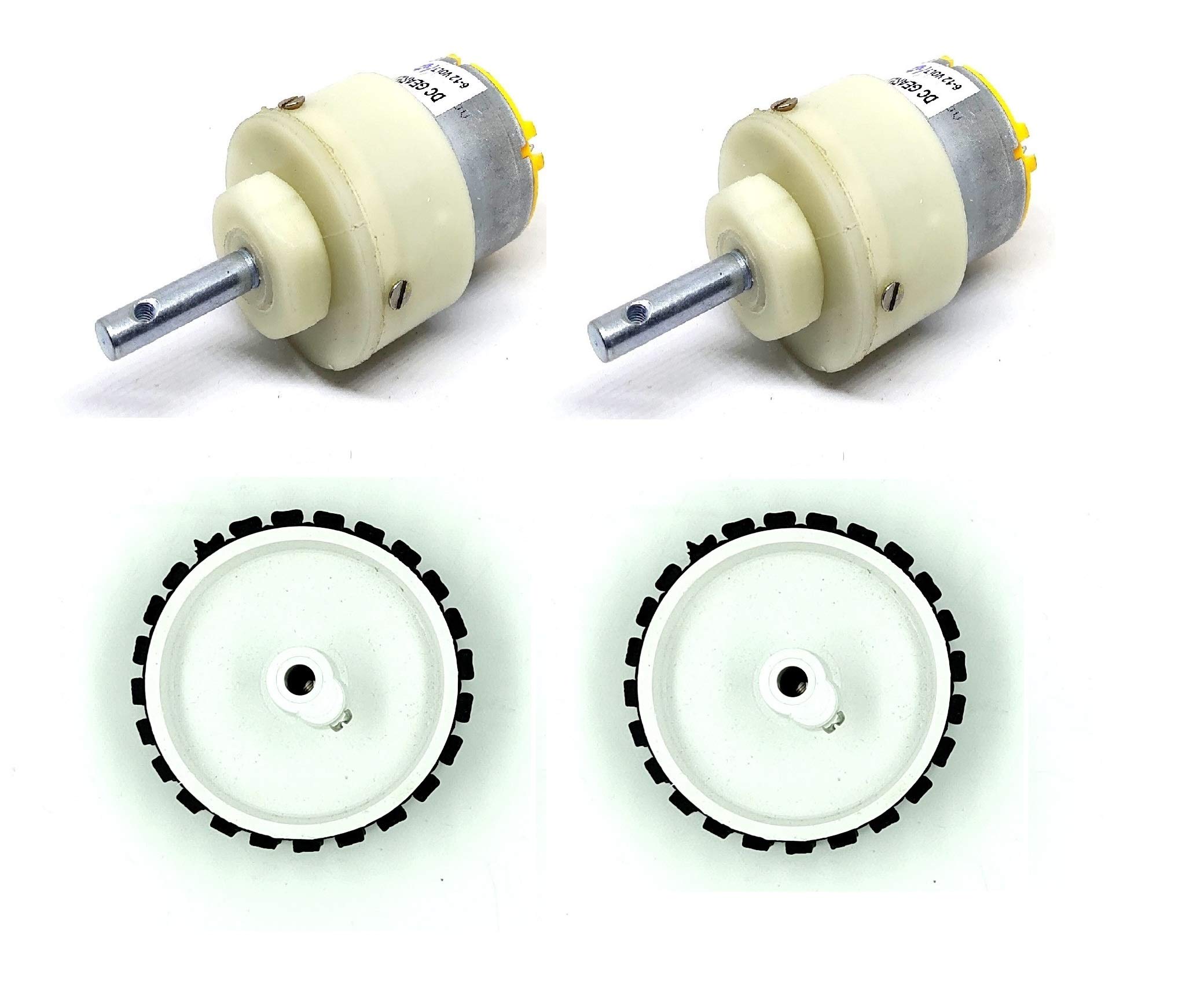 INVENTO 2pcs 6V - 12V 5 Kg-cm 10 rpm DC Metal Geared Motor with 70mm x 20mm Wheel for Robot Smart Car DIY (B083V3JRM5) Amazon Price History, Amazon Price Tracker