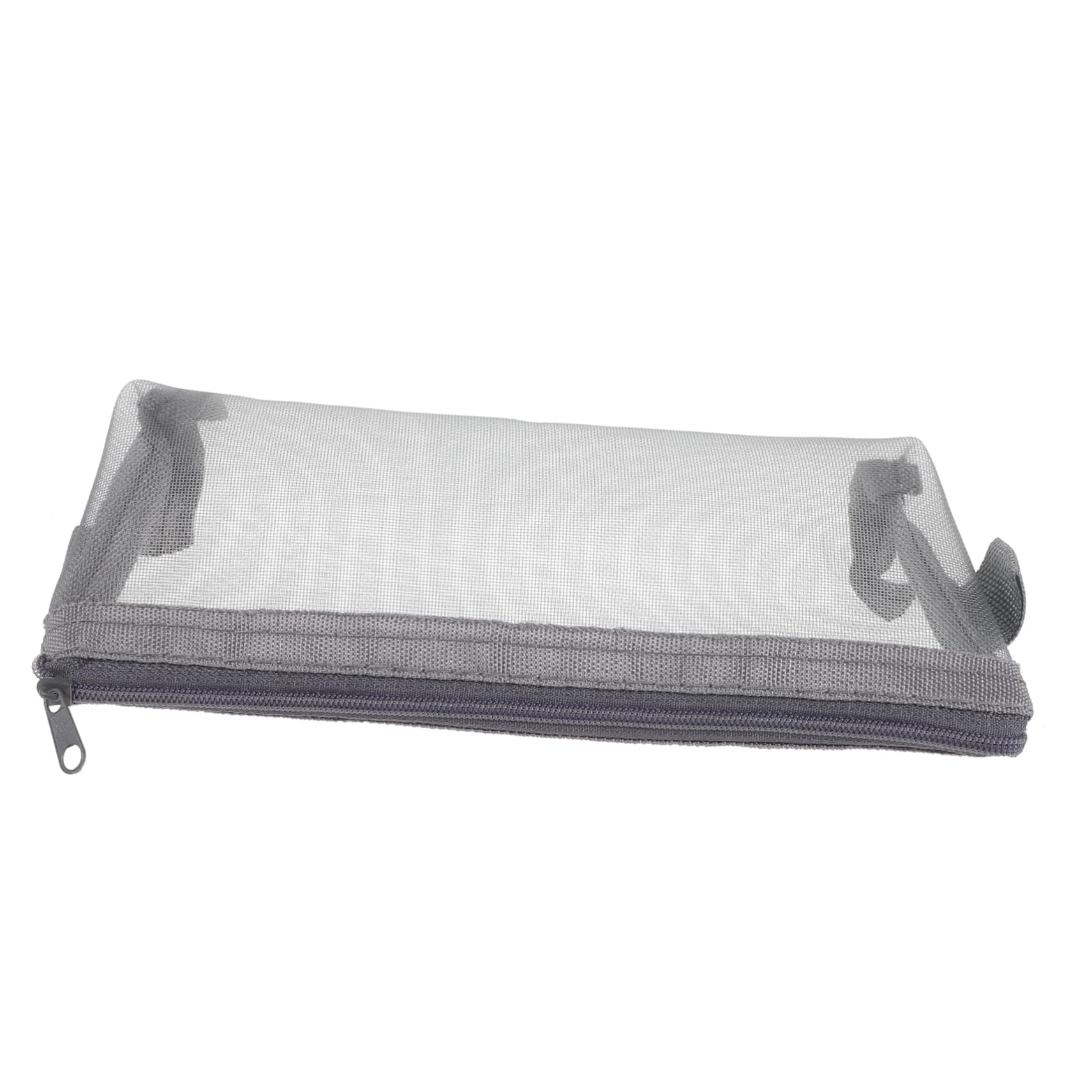 Pochette Filet Trousse Transparente avec Fermeture Éclair Grande Capacité Double Compartiment pour Ranger Crayons et Fournitures