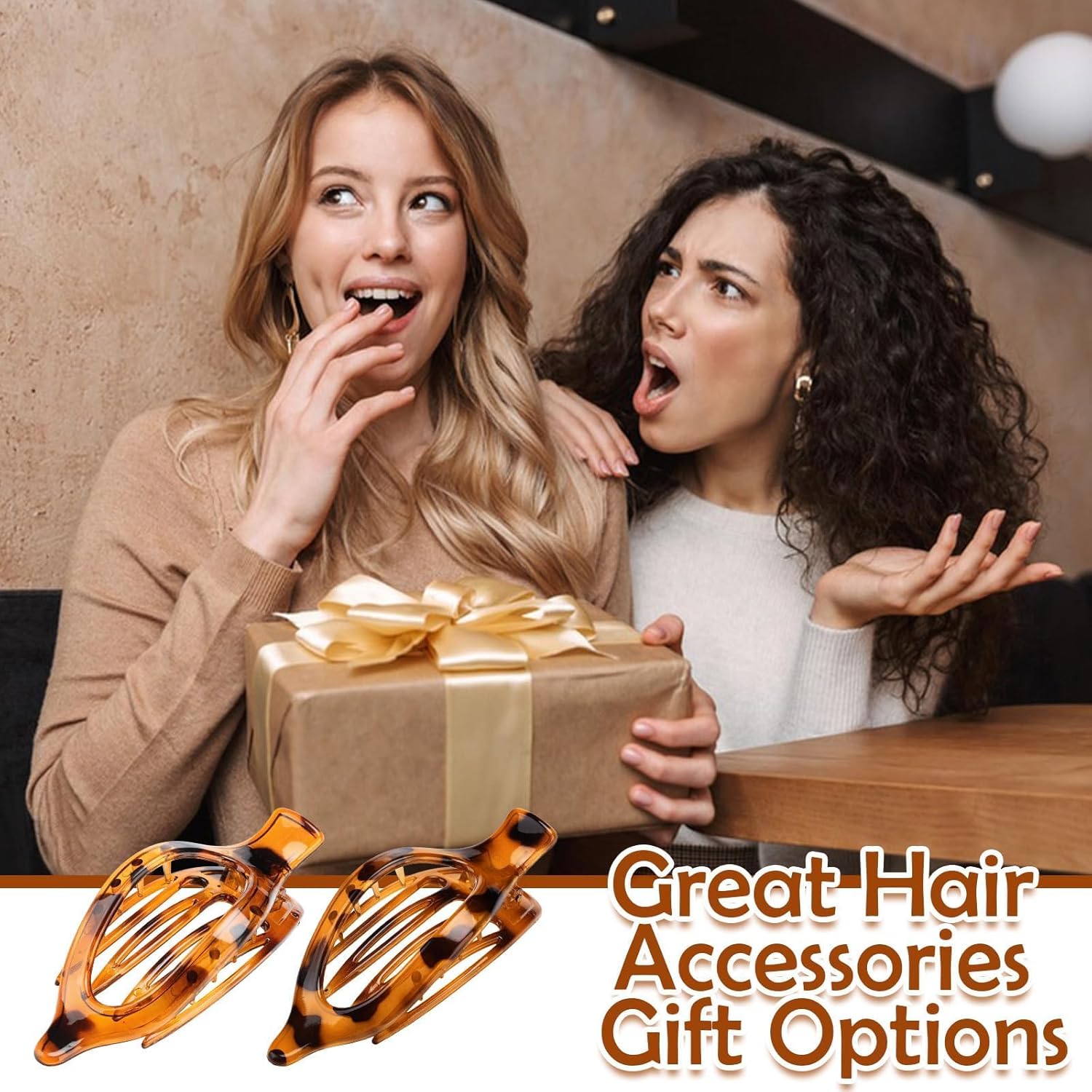 8 Pcs Flat Hair Clips for Women, French Large Flat Claw Clips for Women, Strong Hold Tortoiseshell Hair Claw for Thick Thin Hair - Image 6