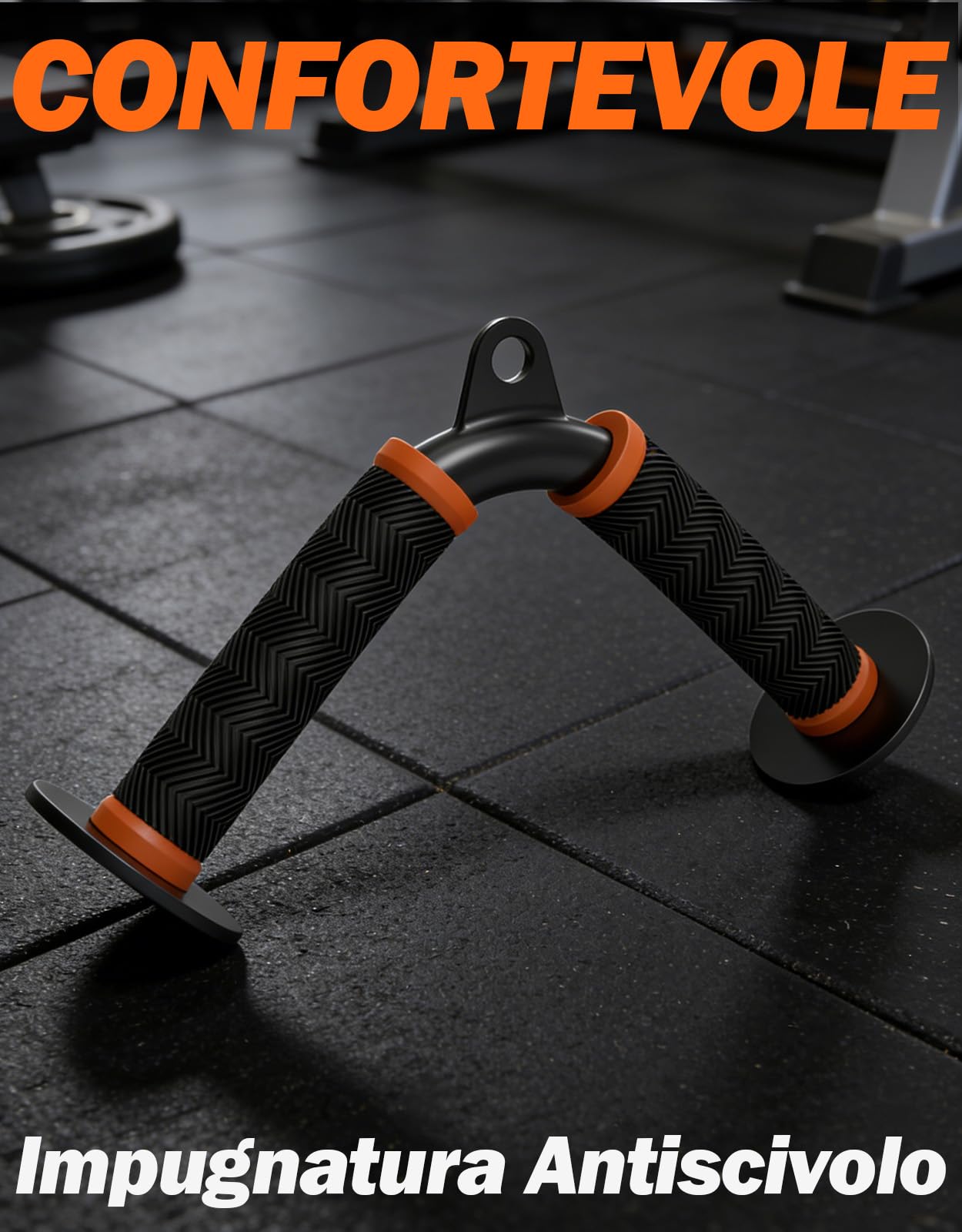 Fitarc Trizeps V-Bar - Maniglia per tricipiti con impugnatura antiscivolo, colore: Arancione