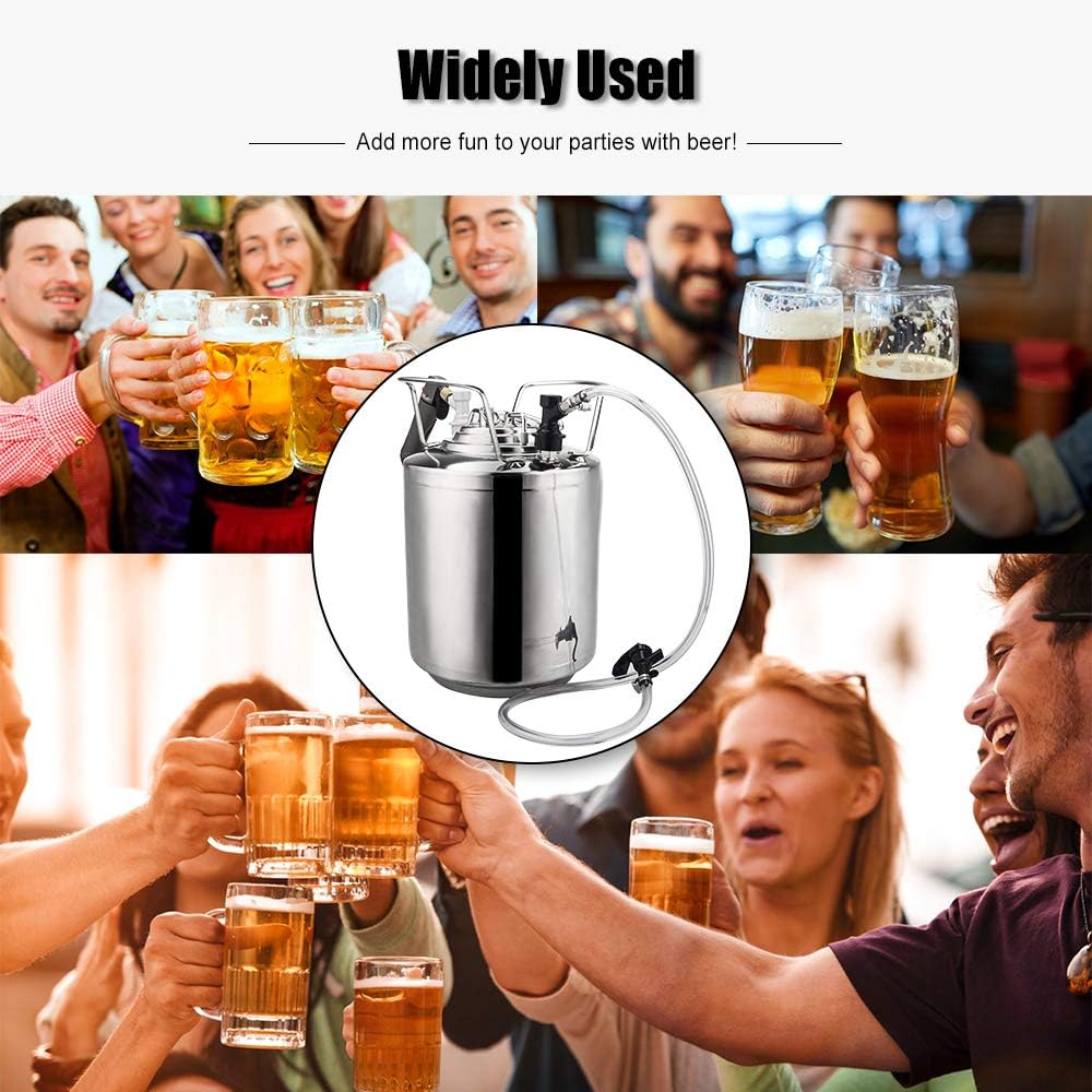 FERRODAY 3ft Ball Lock Beer Line Assembly Liquid Line Picnic Tap Ball Lock Quick Disconnect Faucet Food Safe Clear Tube Kit for Cornelius Keg Wine Making Soda Dispensing Keg Fitting
