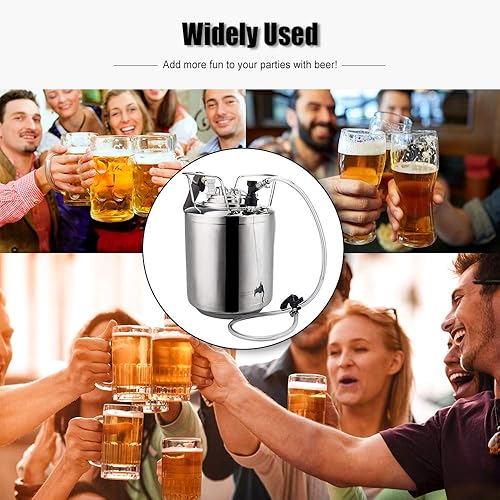 Miniatura 6 de FERRODAY Conjunto de línea de cerveza con cerradura de bola de 5 pies, línea líquida, grifo de pícnic, bloqueo de bola, grifo de desconexión rápida,