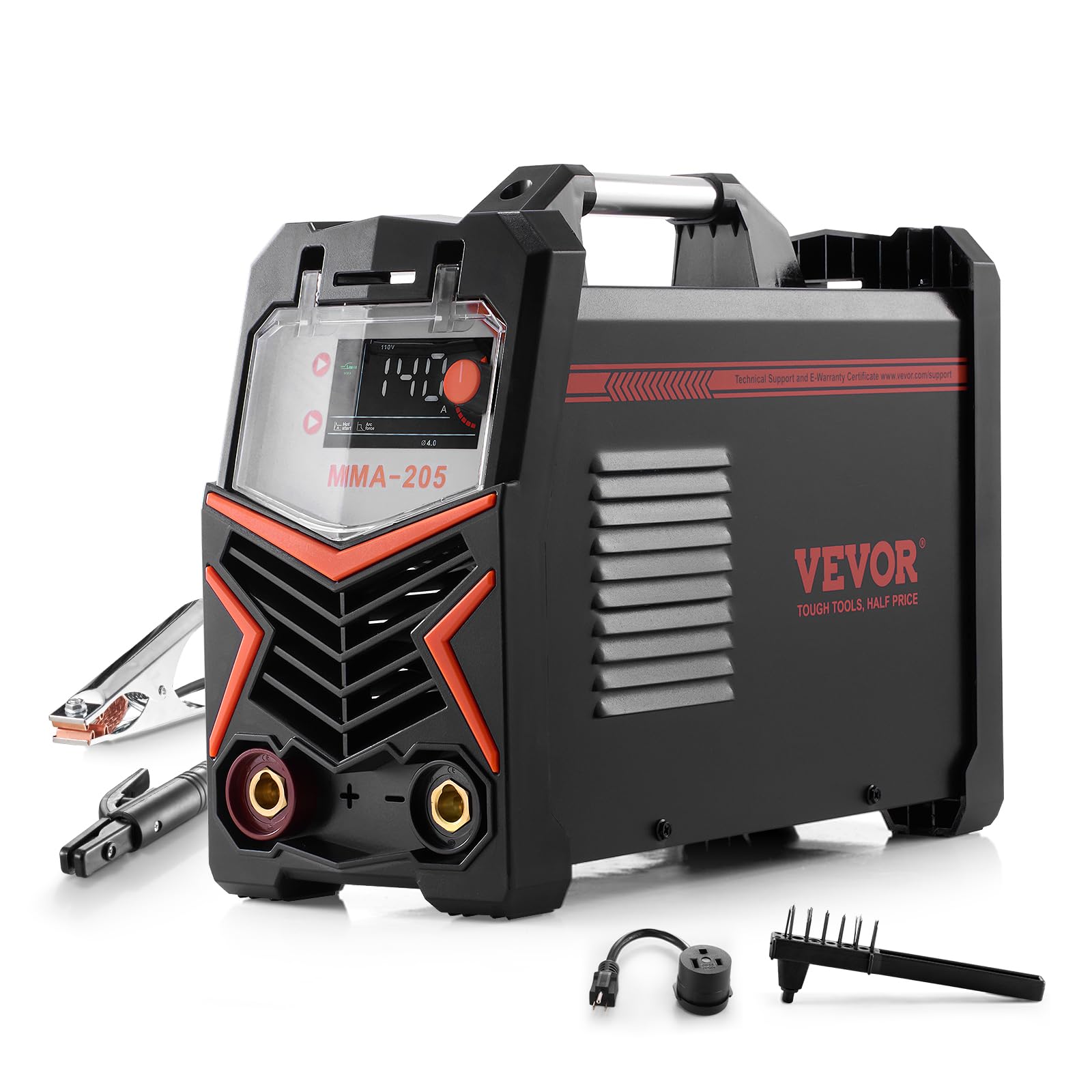 VEVOR MMA Welder, 205A 2-in-1 MMA Lift TIG Stick Welding Machine, 110/220V Dual Voltage IGBT Inverter Welder Machine with Digital Display, Hot Start