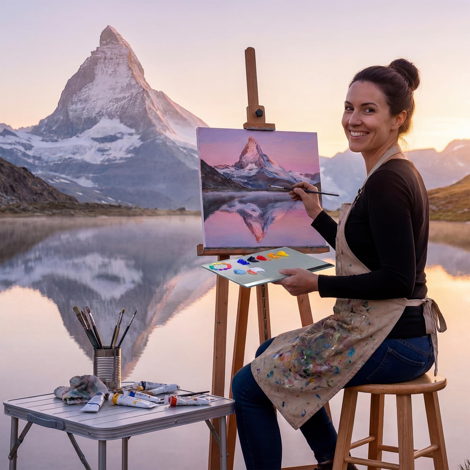 Palette de peinture en verre trempé de 30,5 x 40,6 cm avec échelle de gris neutre, coussinets antidérapants et protections d'angle, surface de mélange précise des couleurs pour acrylique, huile