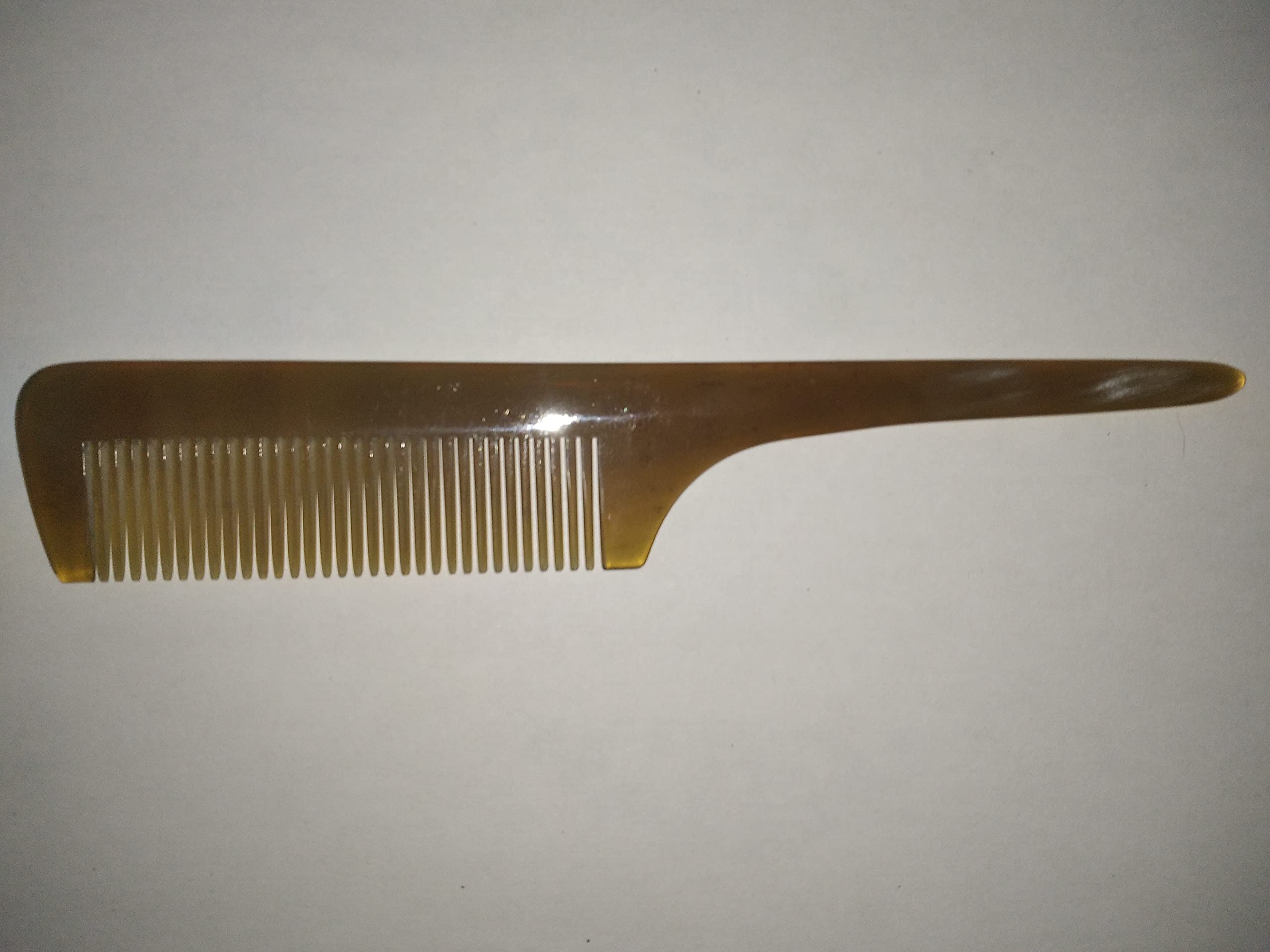 Peigne Queue de Rat en Corne Naturelle – 19 cm