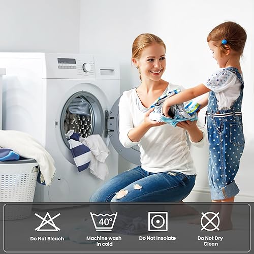 Miniatura 8 de Juego de edredón tamaño California King, 7 piezas de cama en una bolsa, juegos de ropa de cama con edredón acolchado suave y ligero para todas las