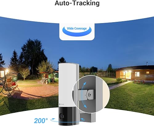 EZVIZ 2K Floodlight Outdoor Security Camera Hardwired, Support 512GB SD Card, No Monthly Fee, Human/Vehicle Detection, License Plate Recognition, Auto-Track, 2.4/5GHz Wi-Fi, Colour Night Vision (EL3) - 3