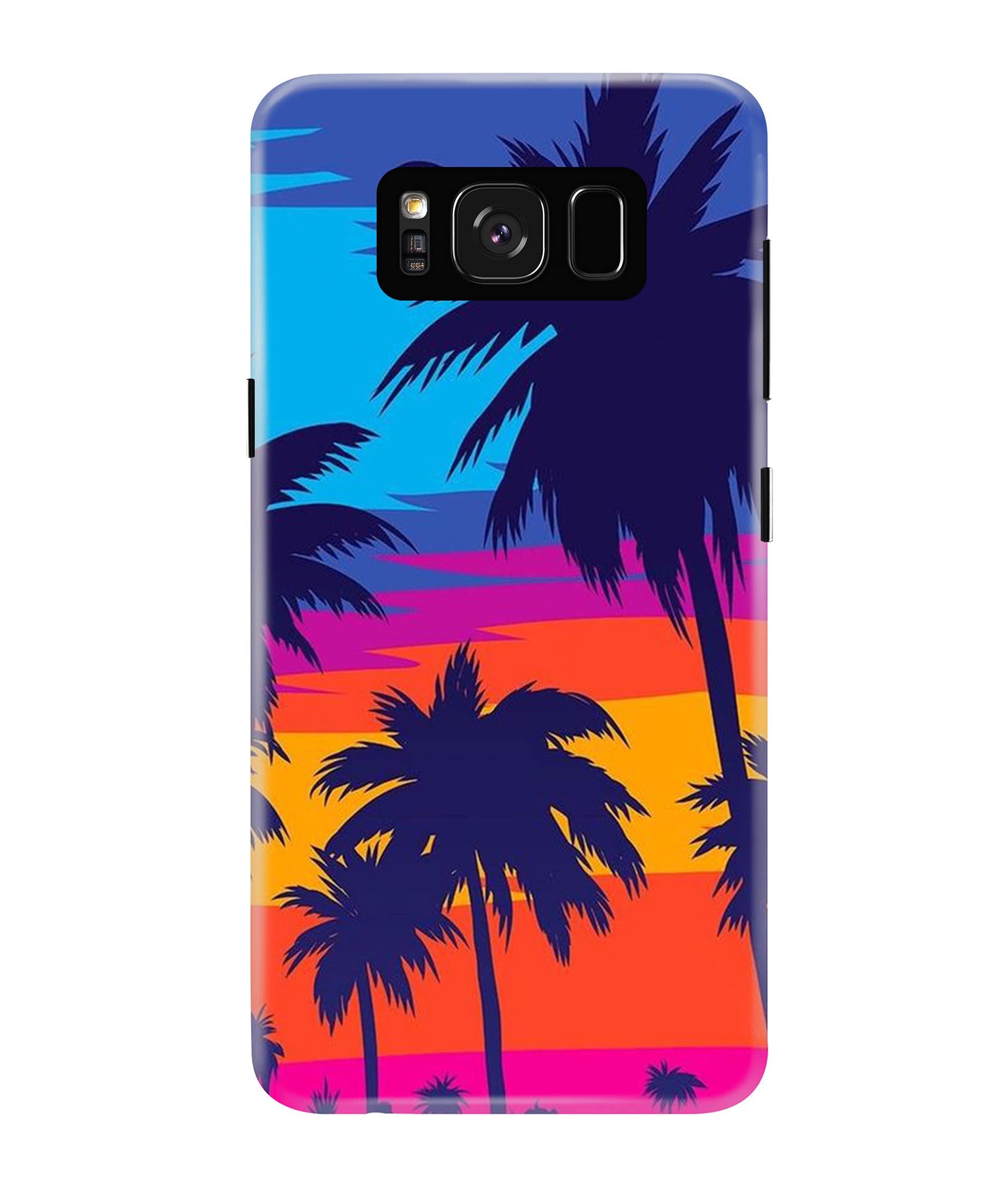 Silence Printed Coconut Trees Nightmare Print Designer Mobile Phone Case Cover for Samsung Galaxy S8 -Protective Smartphone Cover