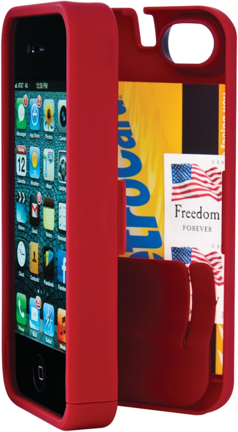 eyn Wallet/Storage case for Apple iPhone 4/4s (Red)