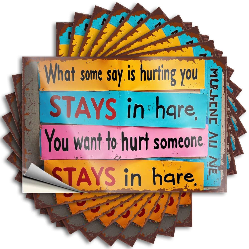 Fzfn Men's Colour Saying Office Accessories For Easy Apply | What Some Say Is Hurting You Stays In Here. Reading Wall Peel And Stick(8X12cm)