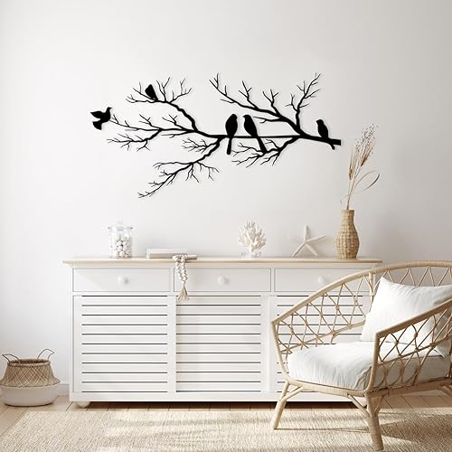 Miniatura 3 de seemy Decoración de pared de arte metálico, decoración de pared de metal, decoración de pared negra, decoración de pared de metal para sala de