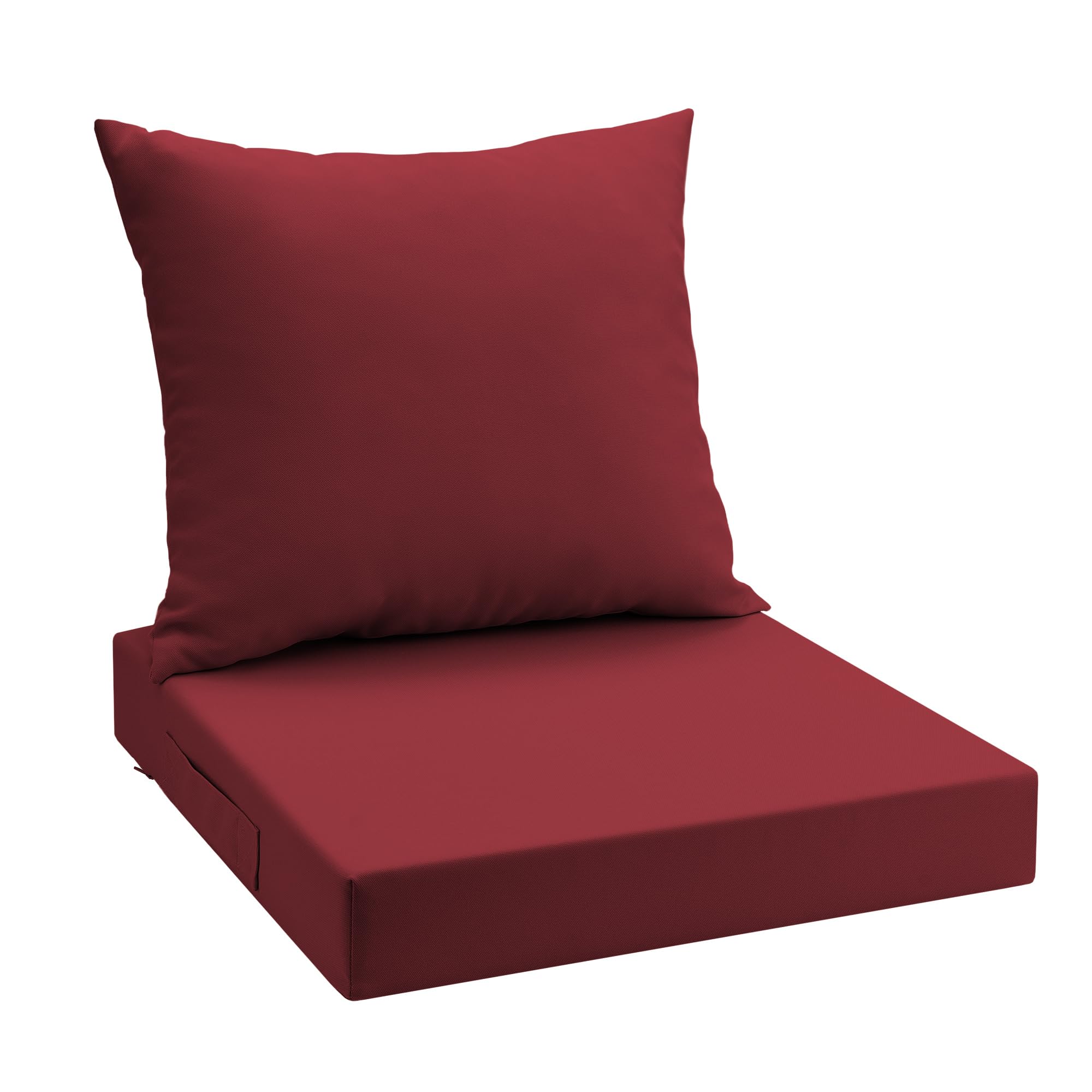 Photo 1 of UNIKOME Outdoor Seat Cushions 22 X 22 Inch - Water-Resistant & Fade Resistant, Removable Cover Patio Furniture Cushions for Chair, Sofa, Couch, Wicker, Wine Red