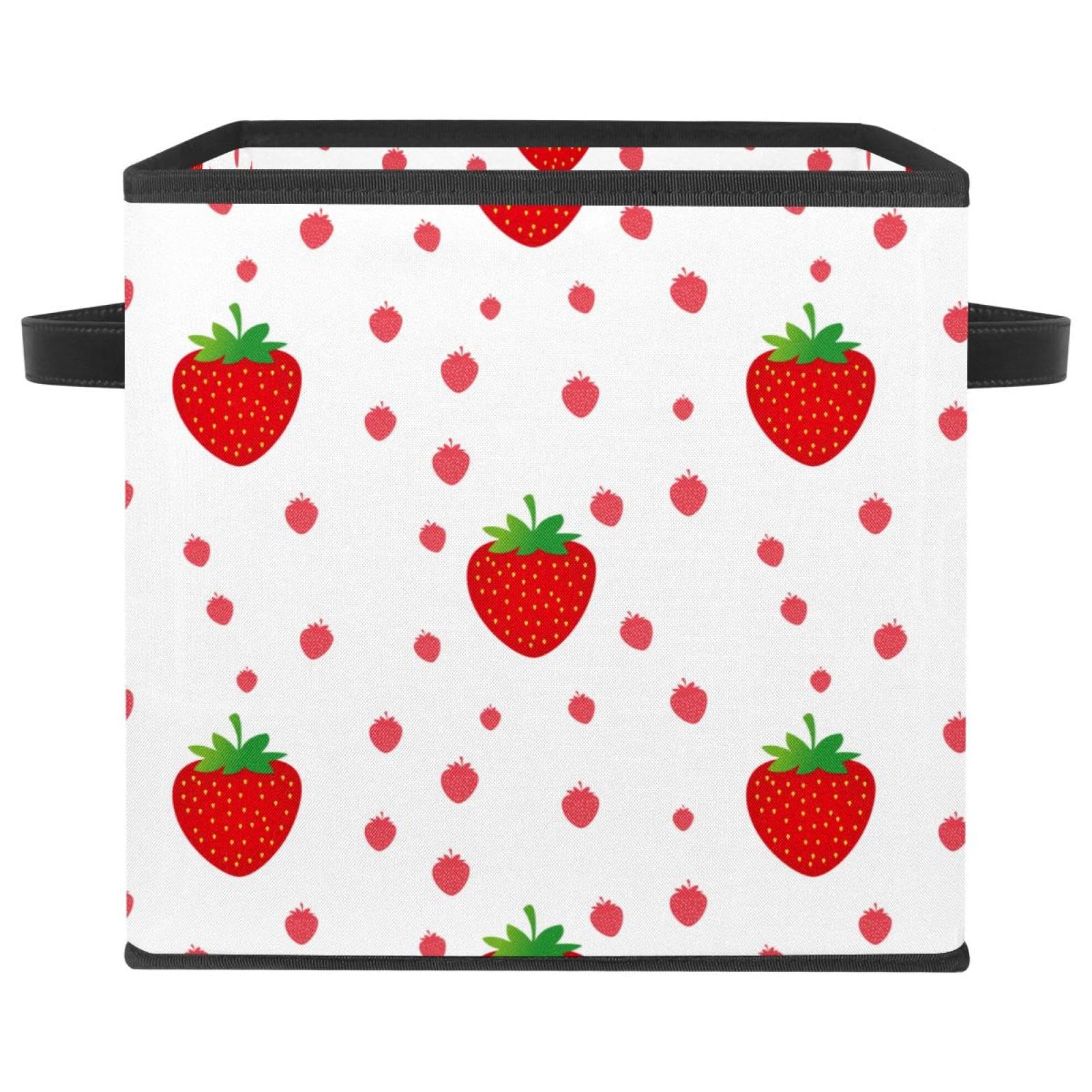 Boîte de rangement pliable en tissu cube organiseur fraise