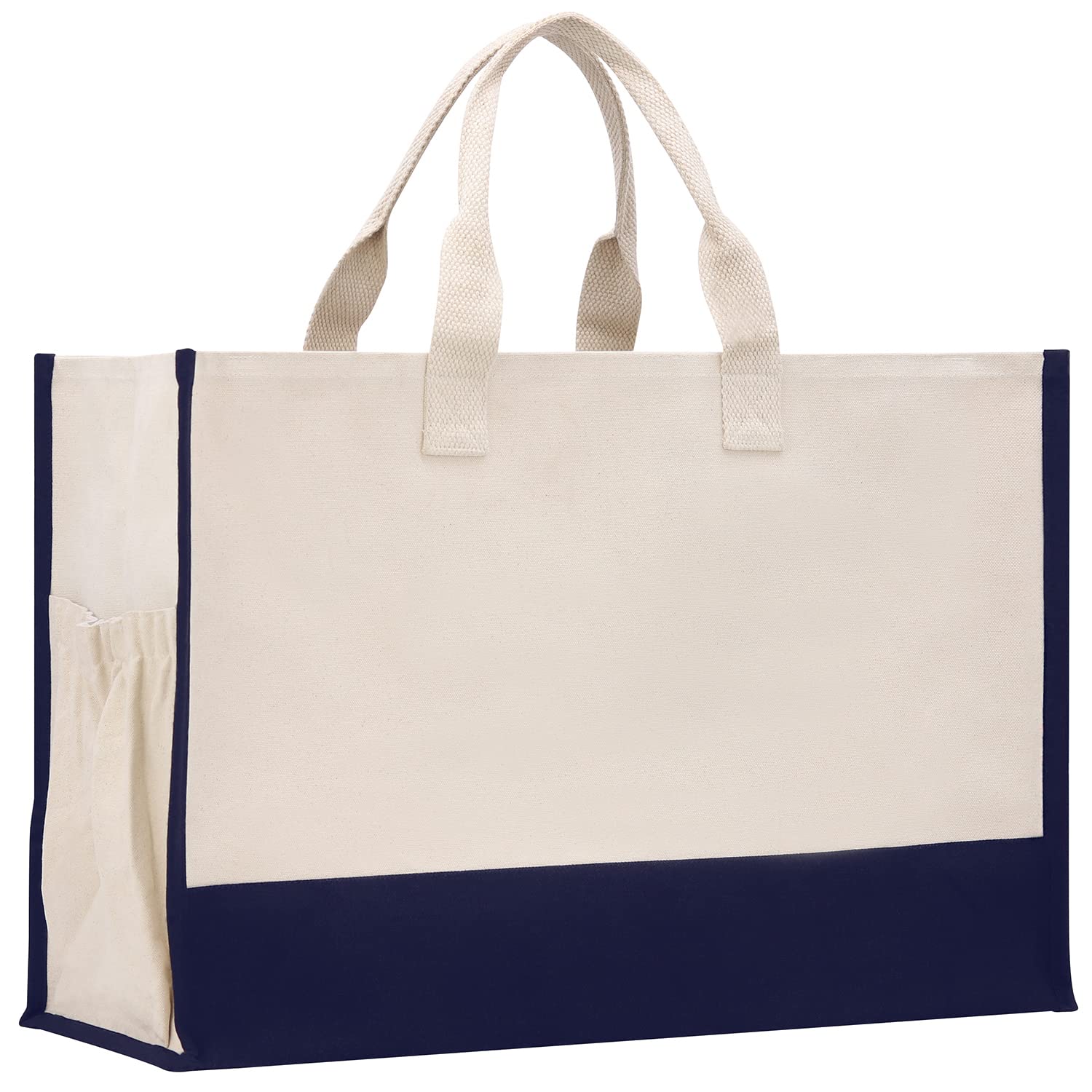 VANESSA ROSELLA Beach Tote Bag XL Oversized Zipper and Inner Pockets