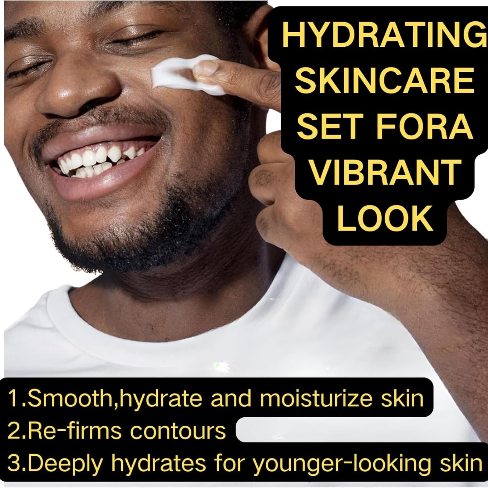 5PCS Men's Anti-Aging Care Set Kit,Mens Skin Care Sets & Kits, Mens Face Cream, Face Wash & Scrub, Eye Cream - Image 4