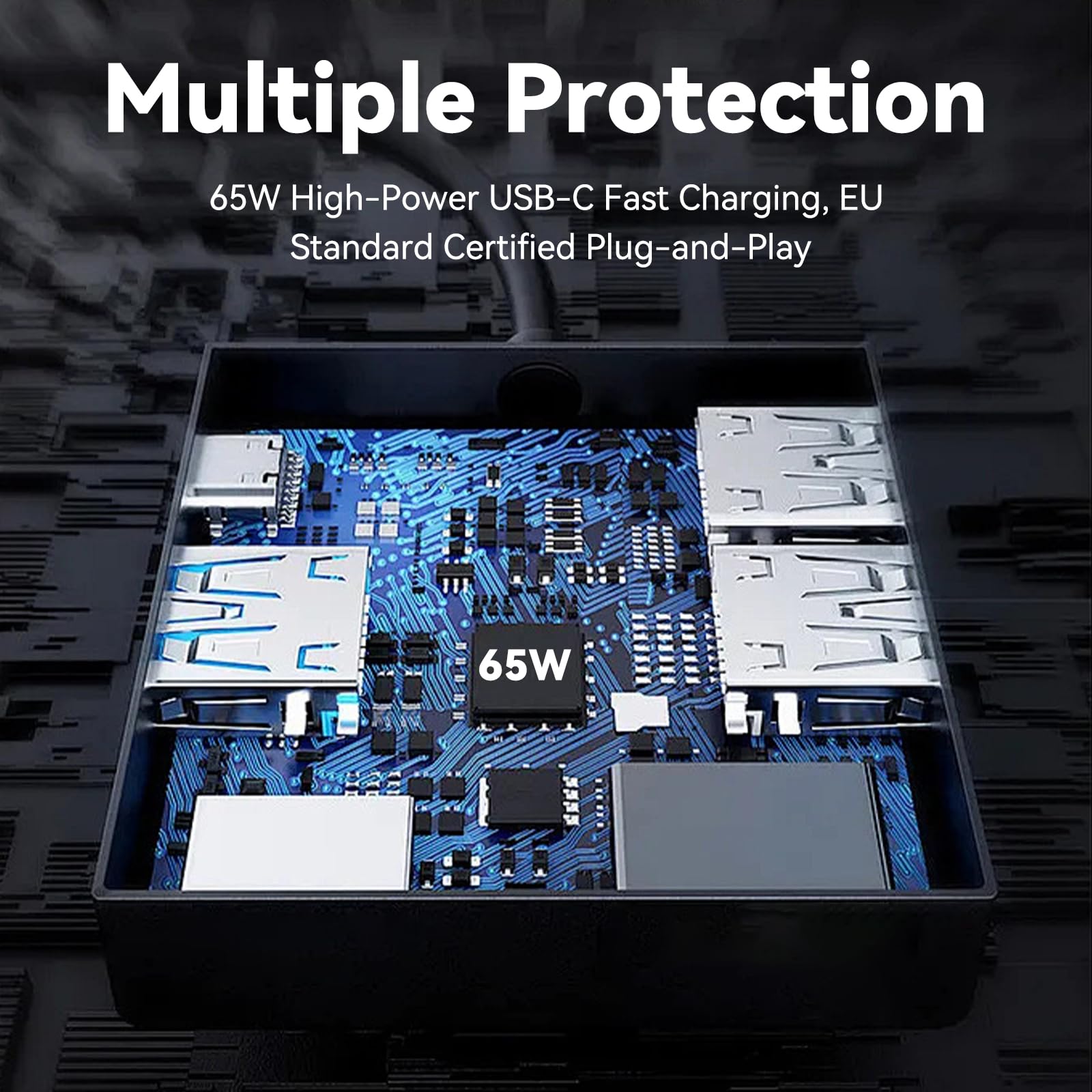 65W USB C Caricatore, Laptop Caricabatterie, Adattatore di Tipo C Alimentazione Compatibile con Huawei Matebook, Spectre, Lenovo ThinkPad, MacBook Pro/Air, HP, ASUS Chromebook, Google, Xiaomi