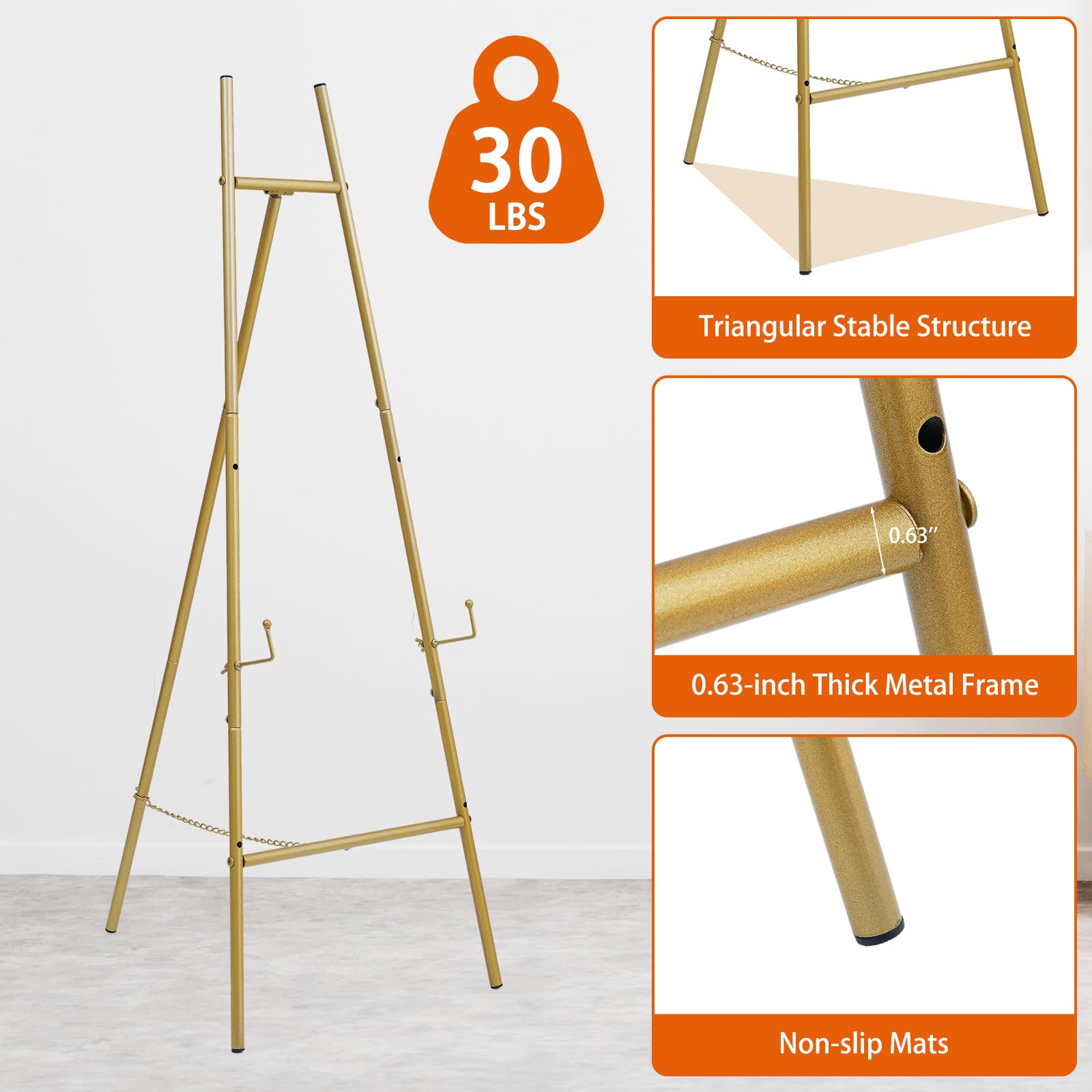 Amazon.com: Metal Easel Stand with Chain Support for Mirror,Iron