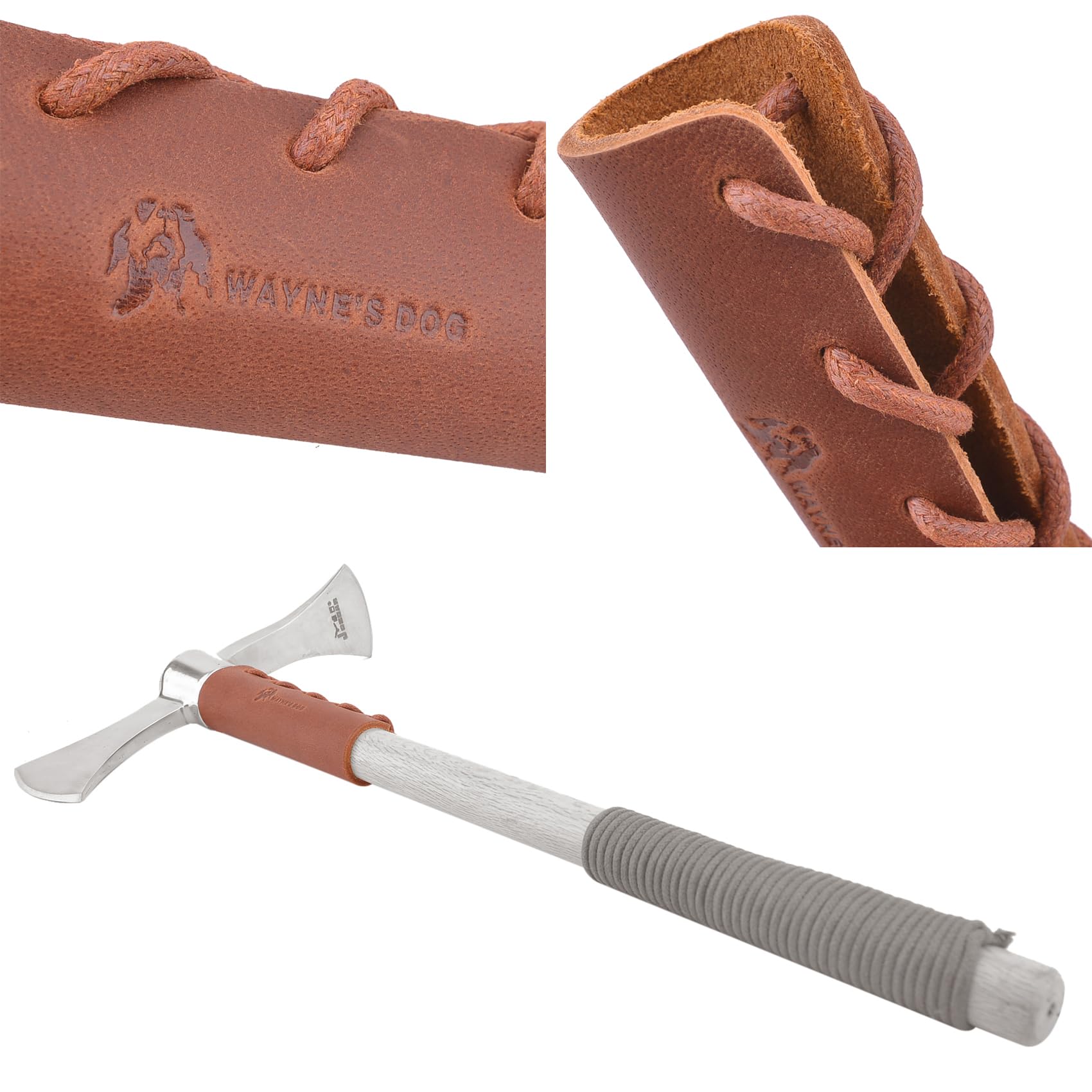 Leder Axtgriff-Schutz – Braun, Pflanzlich Gegerbtes Rindsleder, Ca. 11,4 Cm