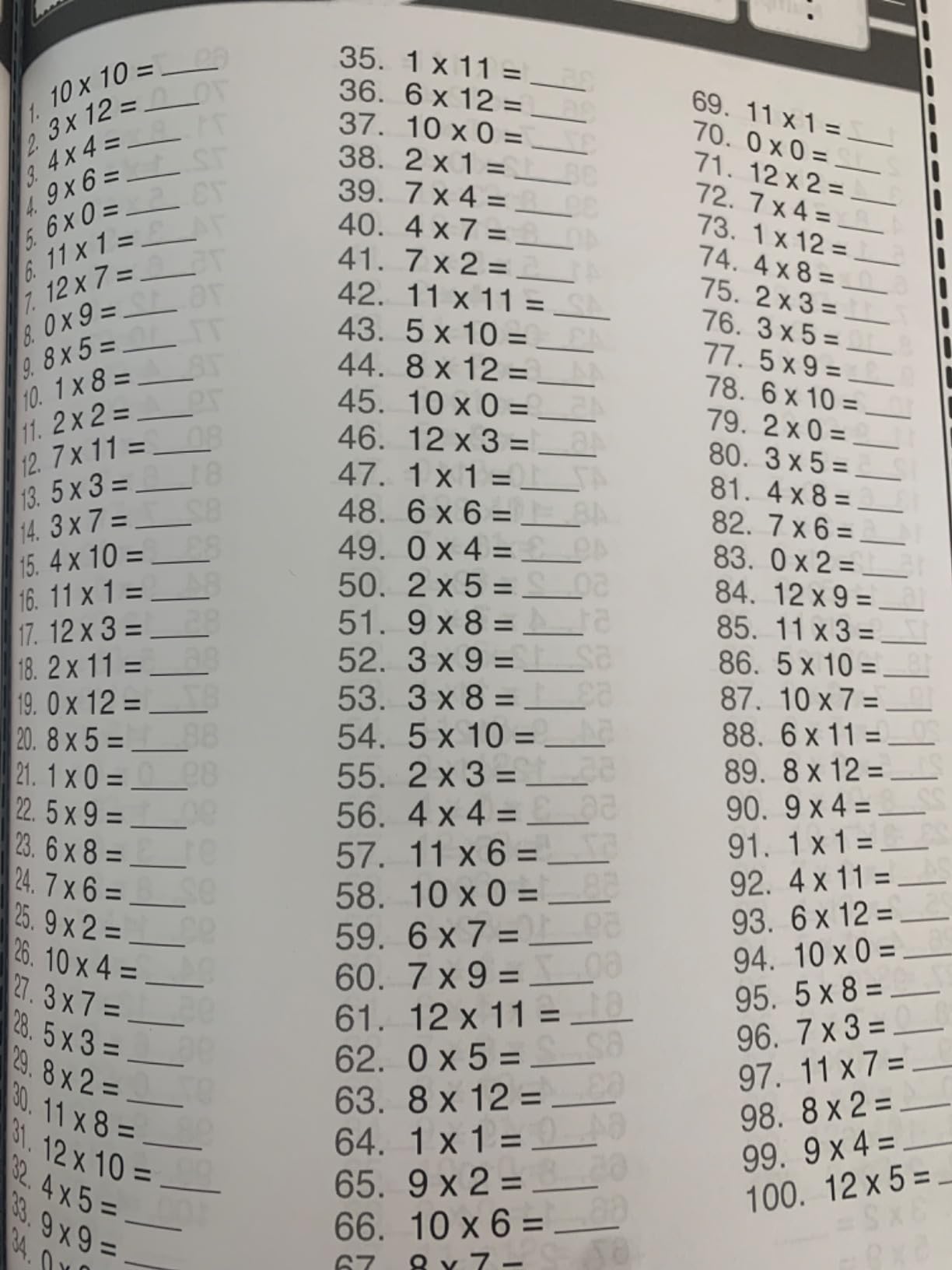 Multiplication Speed Drills: 100 Daily Timed Math Speed Tests ...
