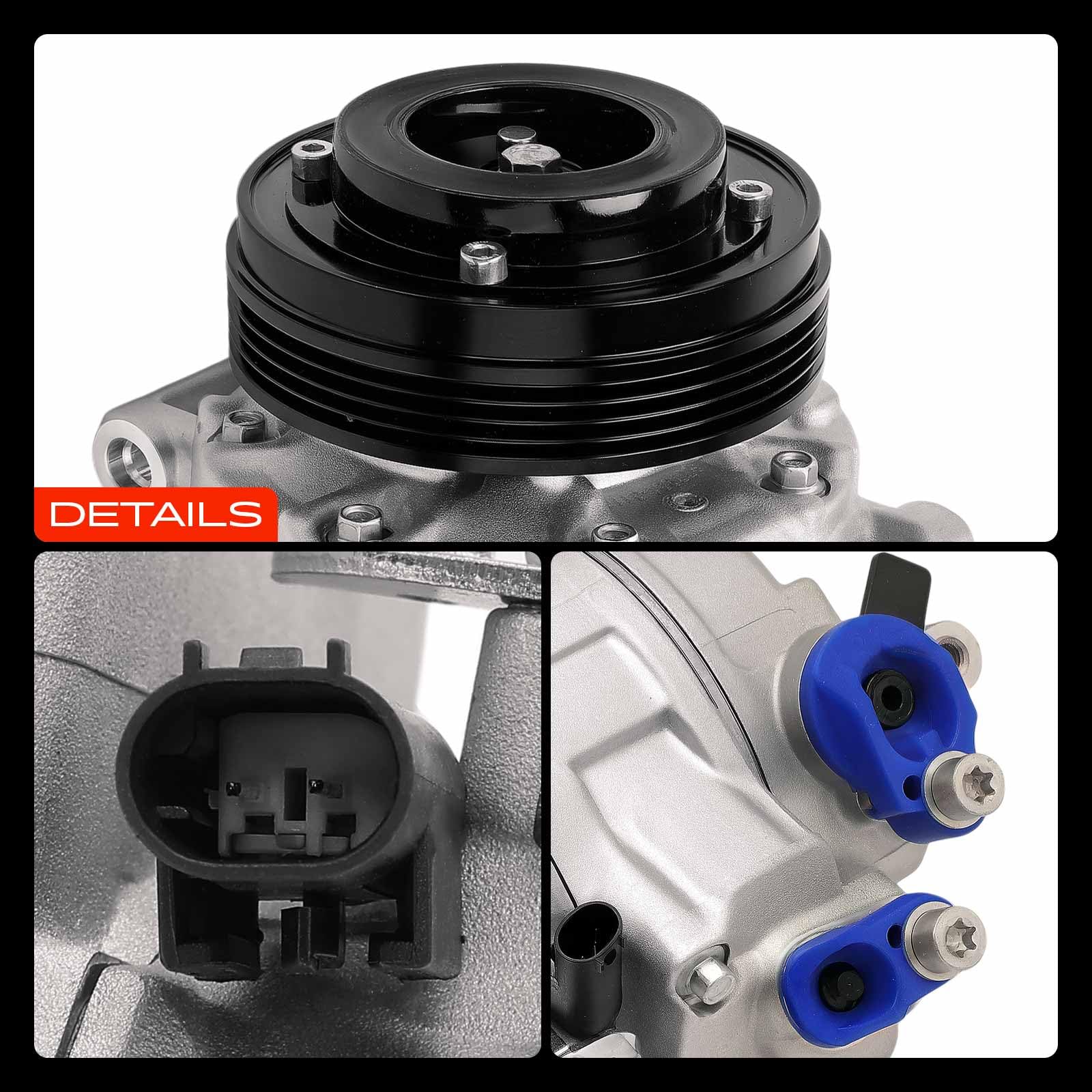Frankberg Compresor de aire acondicionado con embrague Diesel Compatible con 5 Series E60 520d 5 Series Touring E61 520d 7 Series E65/E66/E67 745d Replace# 64526950152, aceite premezclado