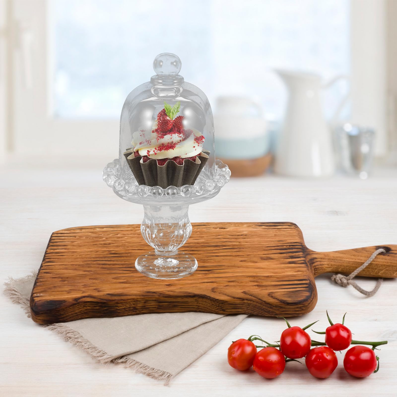 Frasco de Vidrio con Tapa Hermética para Almacenamiento Secos y Dulces, Material Resistente y Diseño Fácil de Exhibir para Fiestas y Hogar
