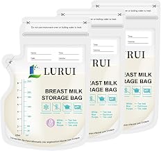 60Pcs BPA-Free Breastmilk Storage Bags, 8Oz, Milk Storage Bags Breastmilk with Pour Spout,Temp-Sensing Color Change, Milk Bag with Self Standing for Breastfeeding
