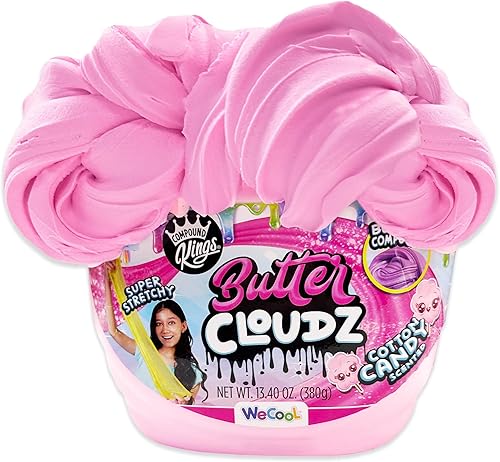COMPOUND KINGS Fluffy Butter Cloudz - Bañera compuesta para niñas y niños, juguetes sensoriales, no tóxica y no pegajosa, alivia el estrés, táctil